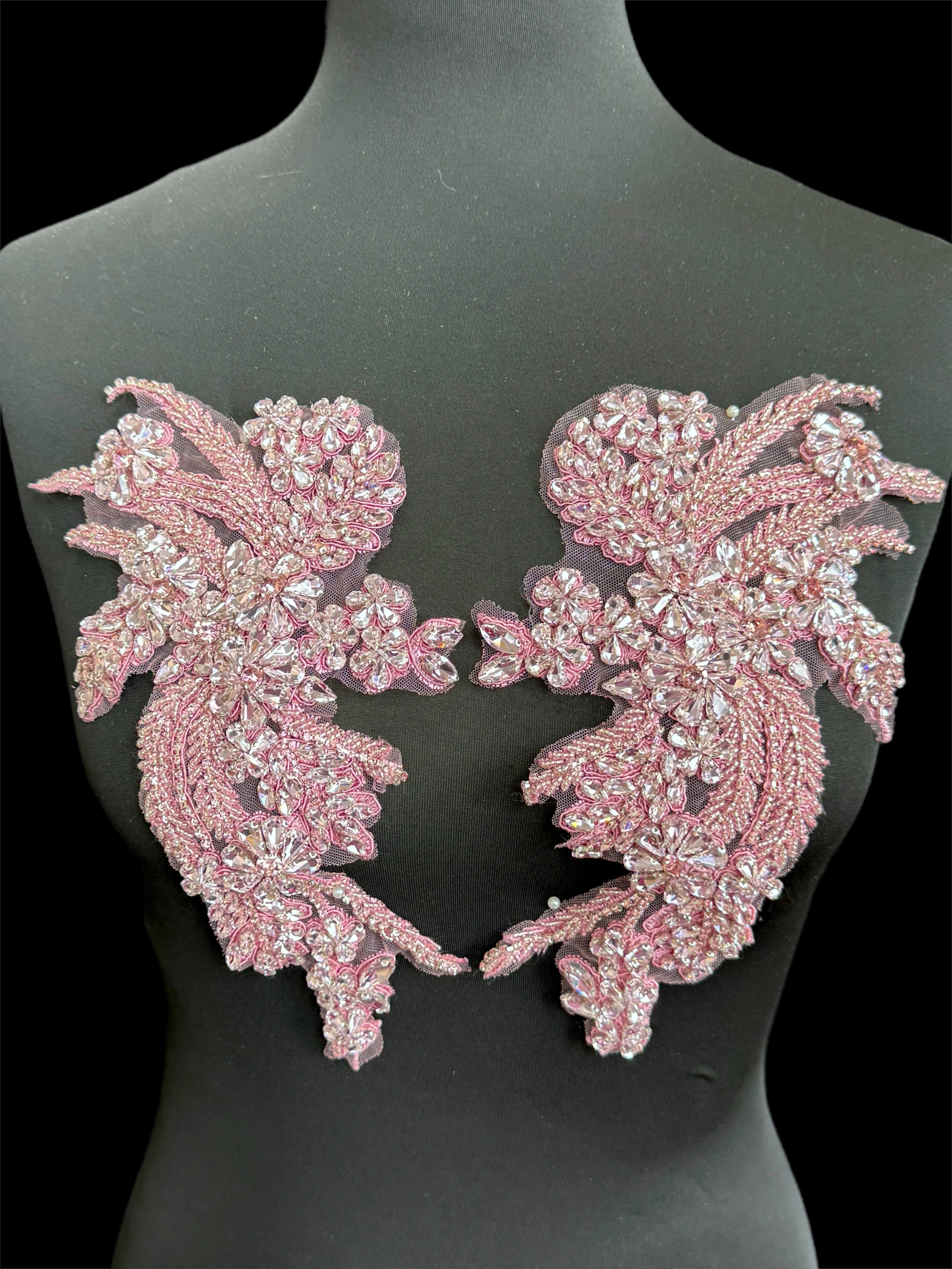 Gina Baby Pink Rhinestones Applique - Image 3