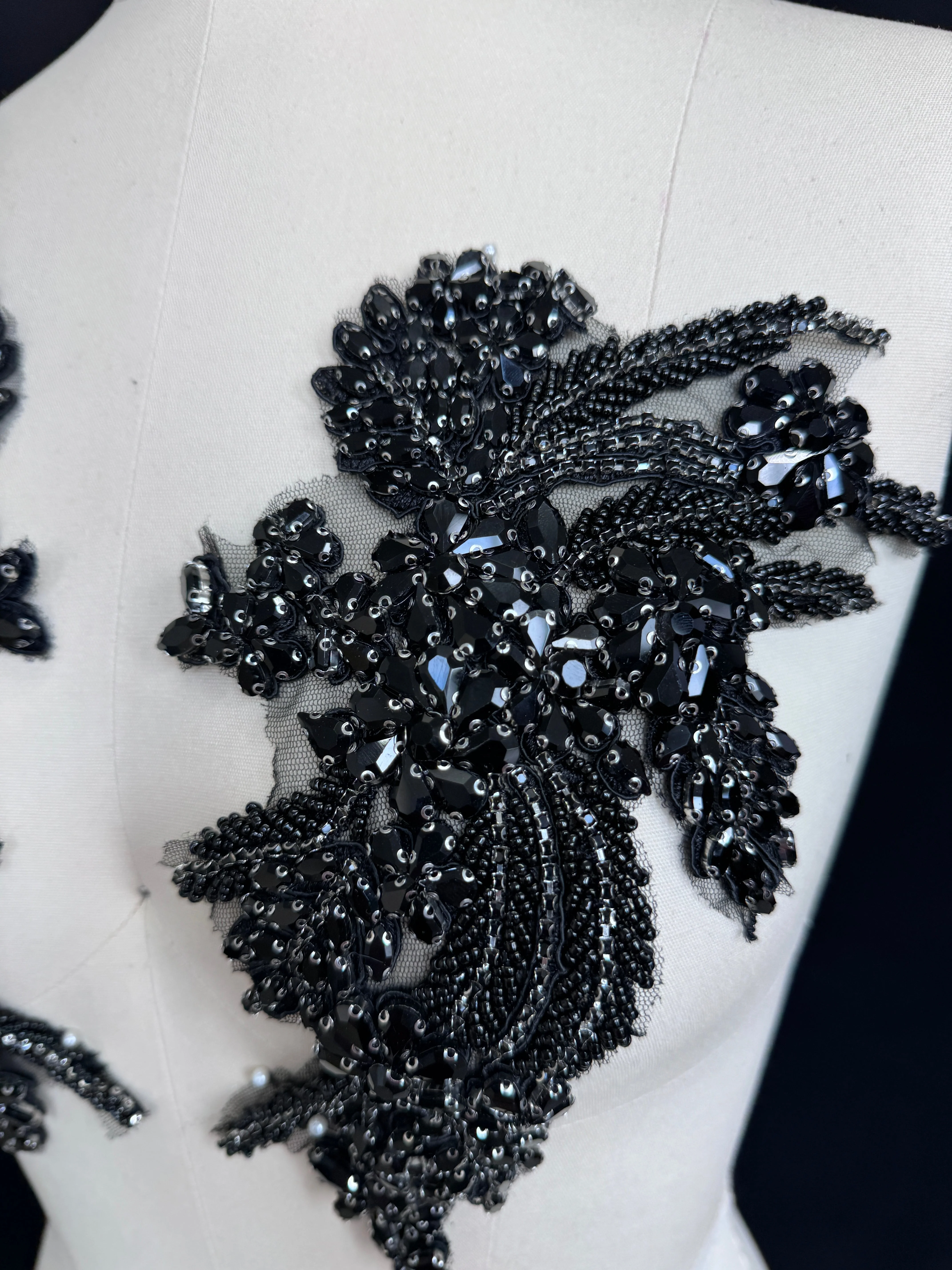 Gina Black Rhinestones Applique - Image 5