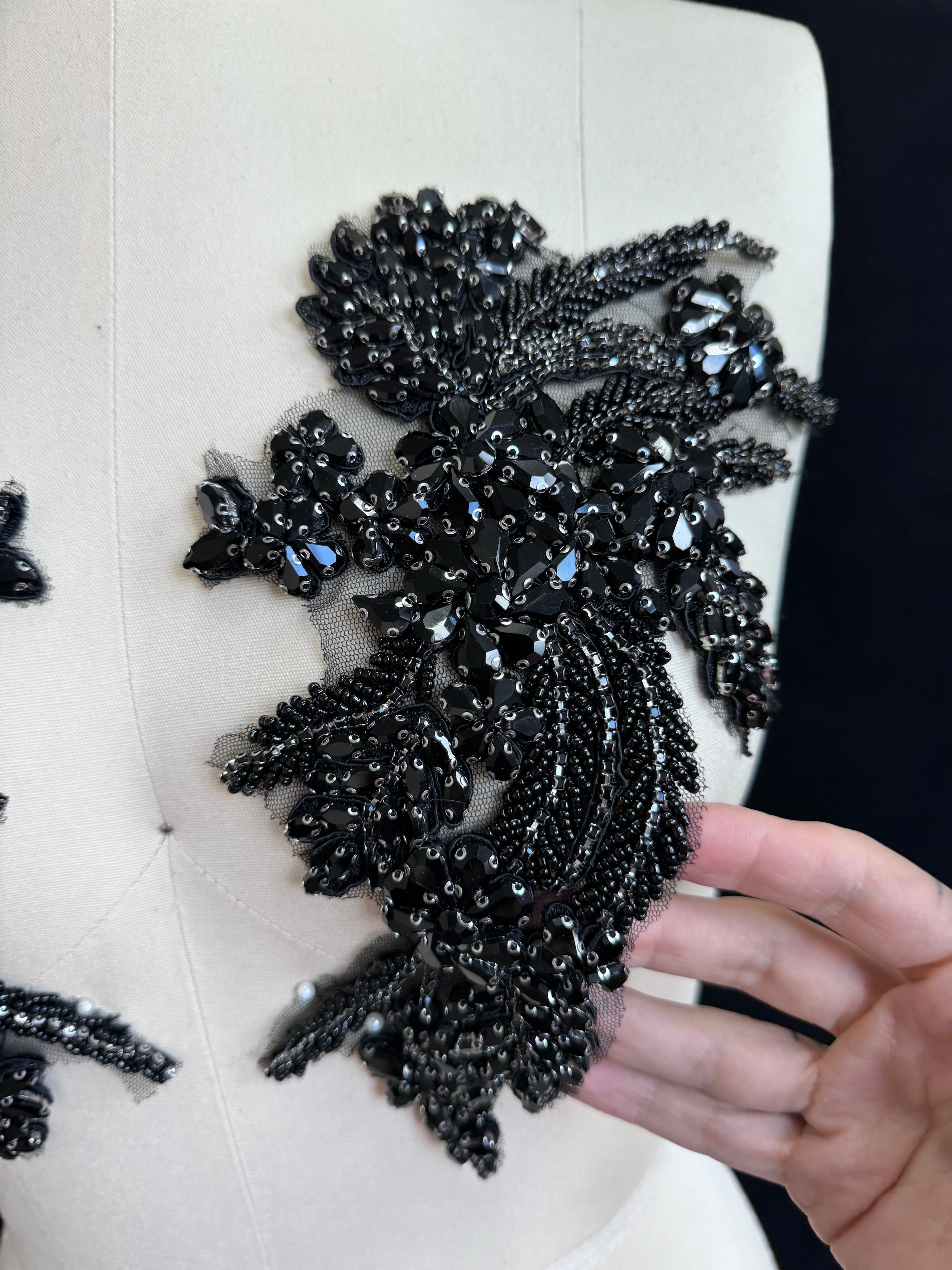 Gina Black Rhinestones Applique - Image 6