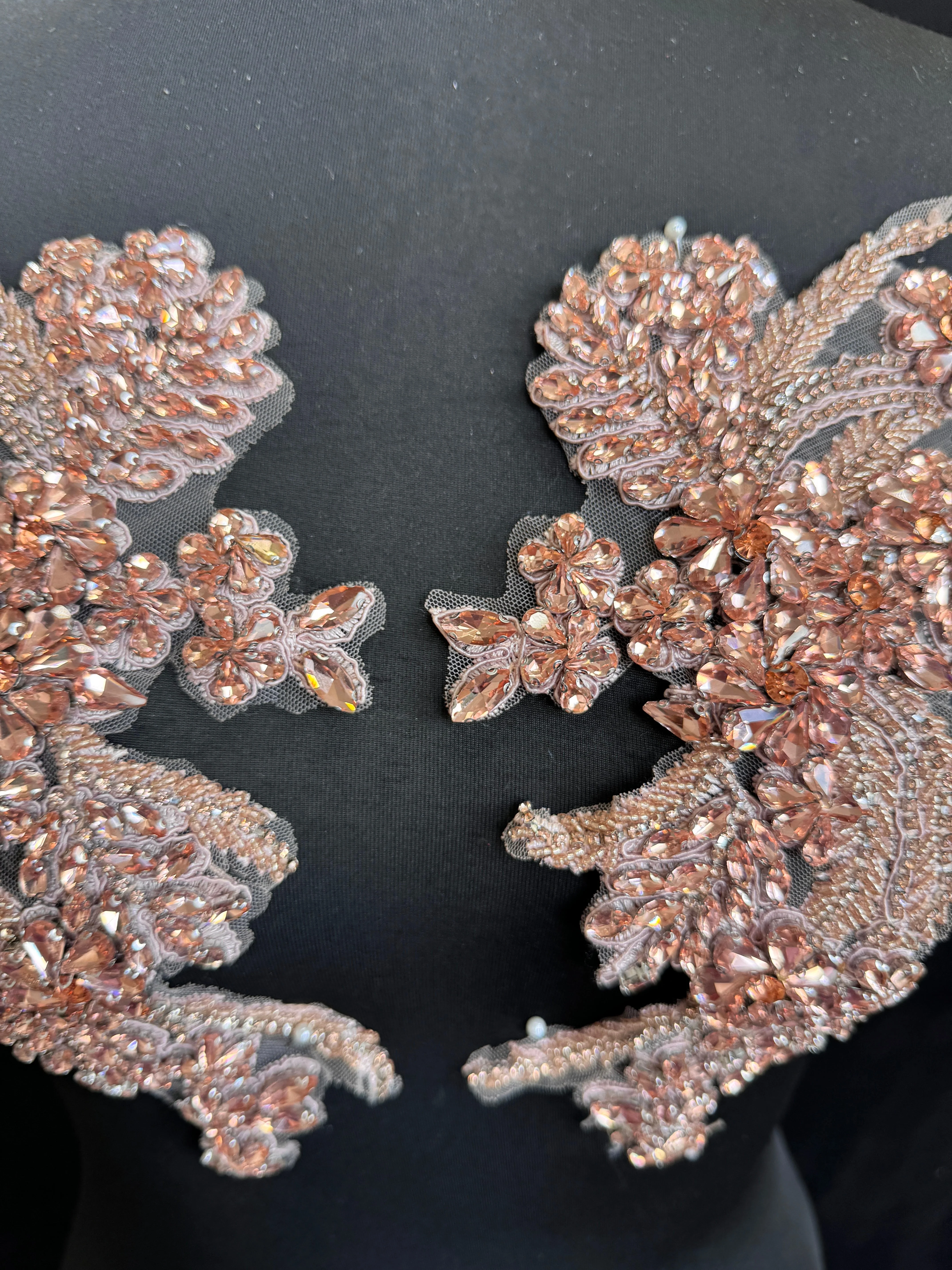Gina Blush Pink Rhinestones Applique - Image 4