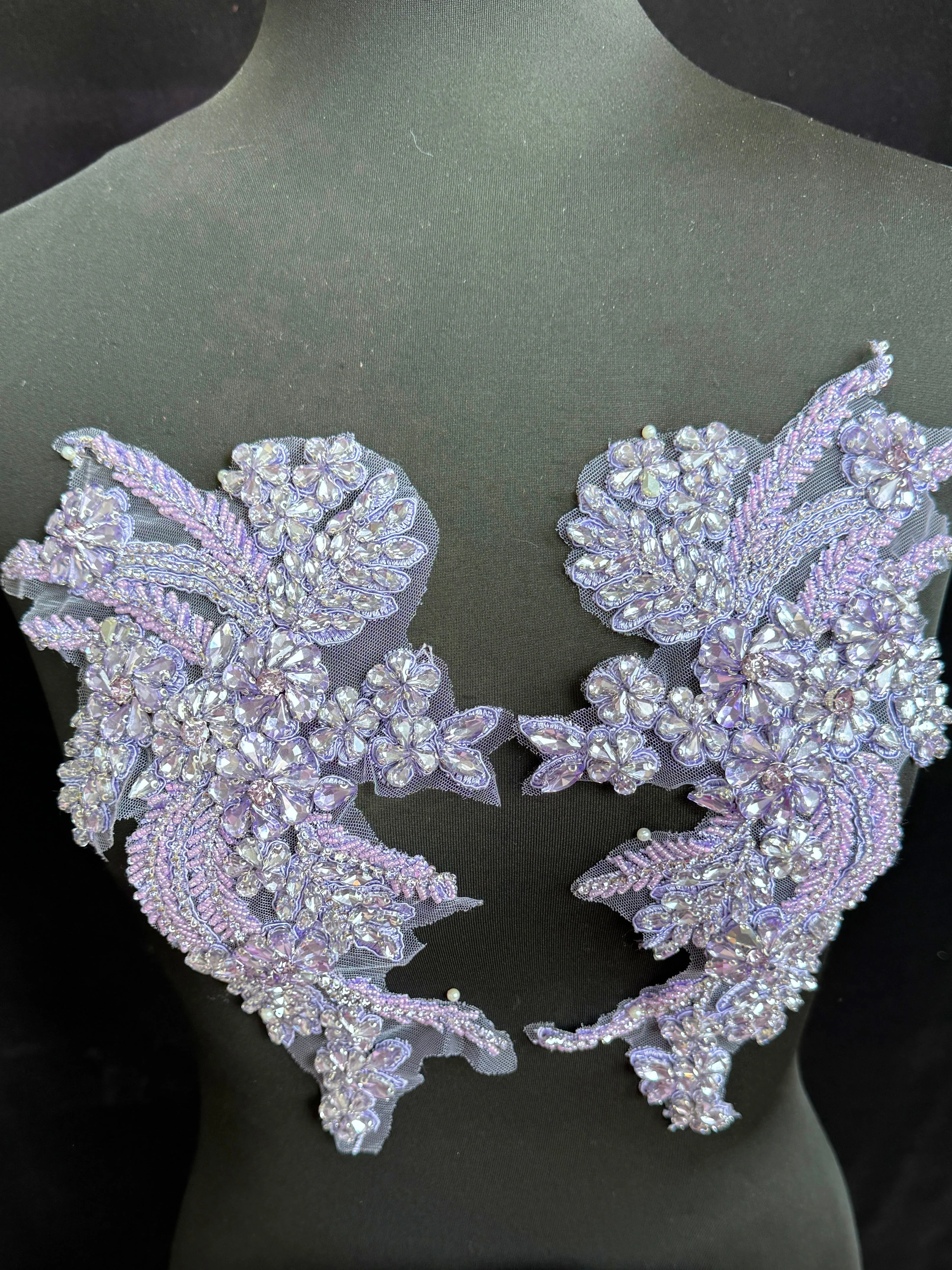 Gina Lilac Rhinestones Applique - Image 3