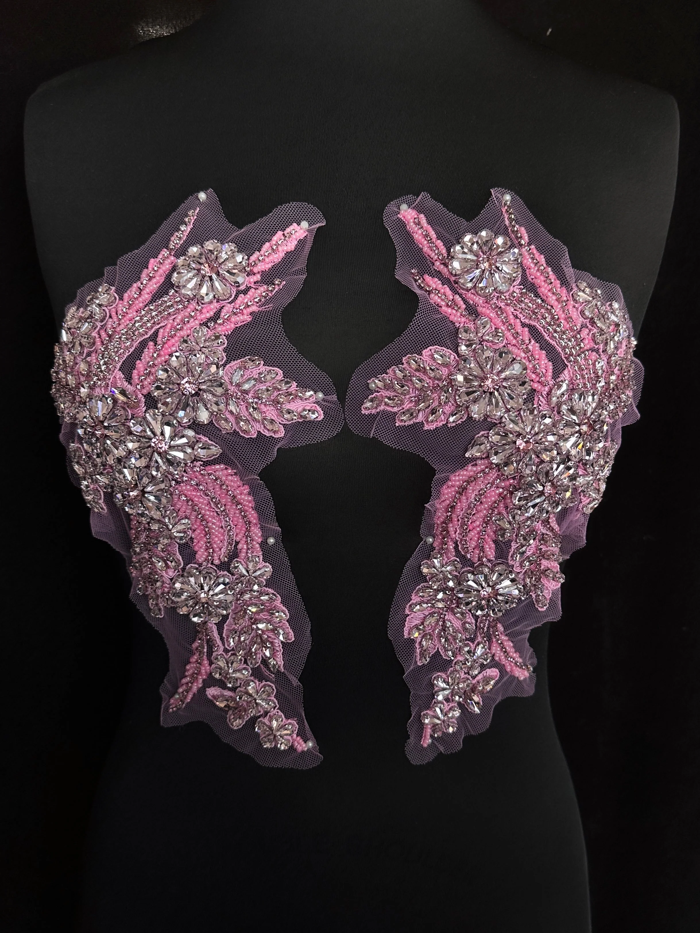 Gina Pink Rhinestone Applique