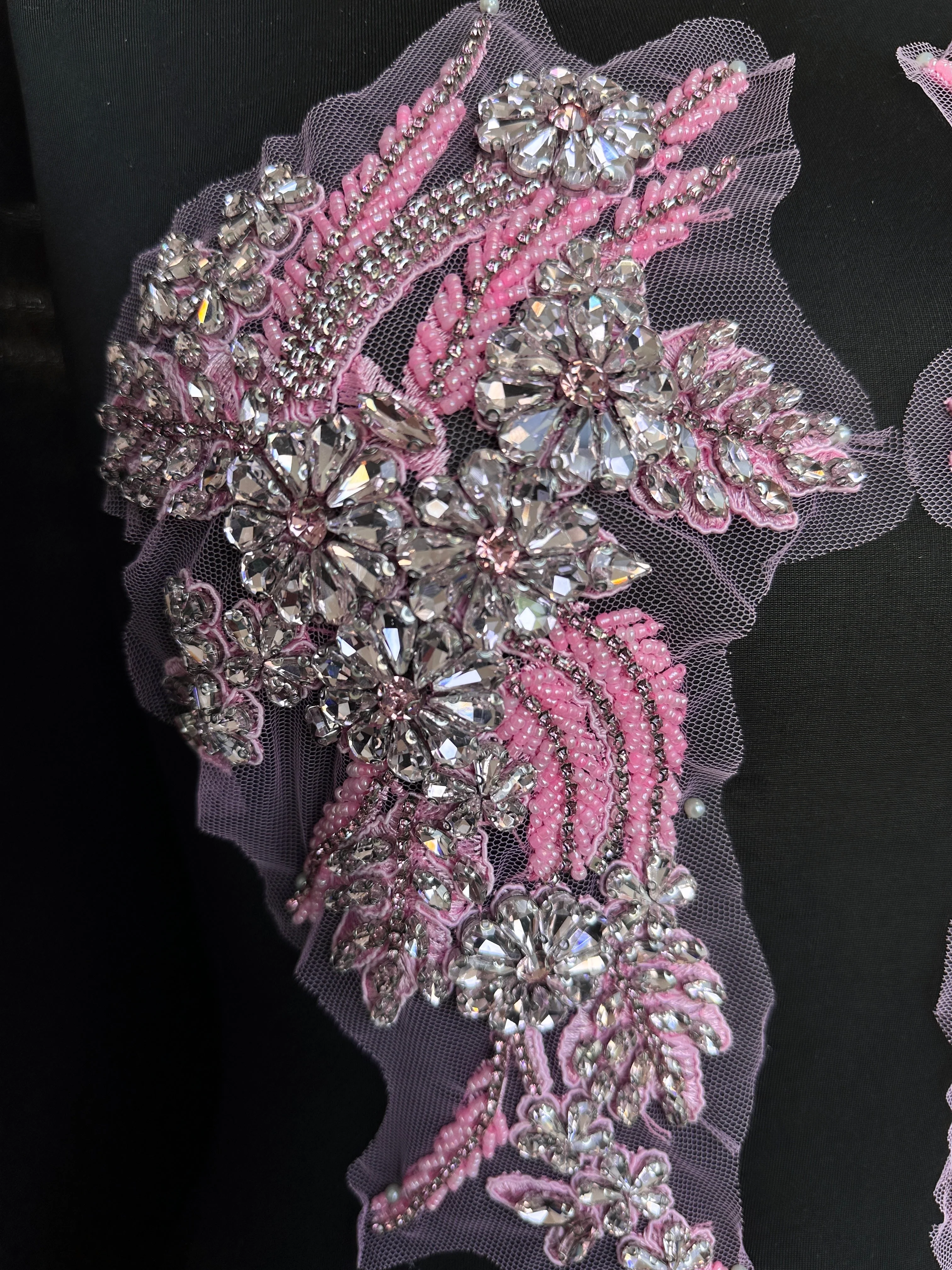 Gina Pink Rhinestone Applique - Image 2