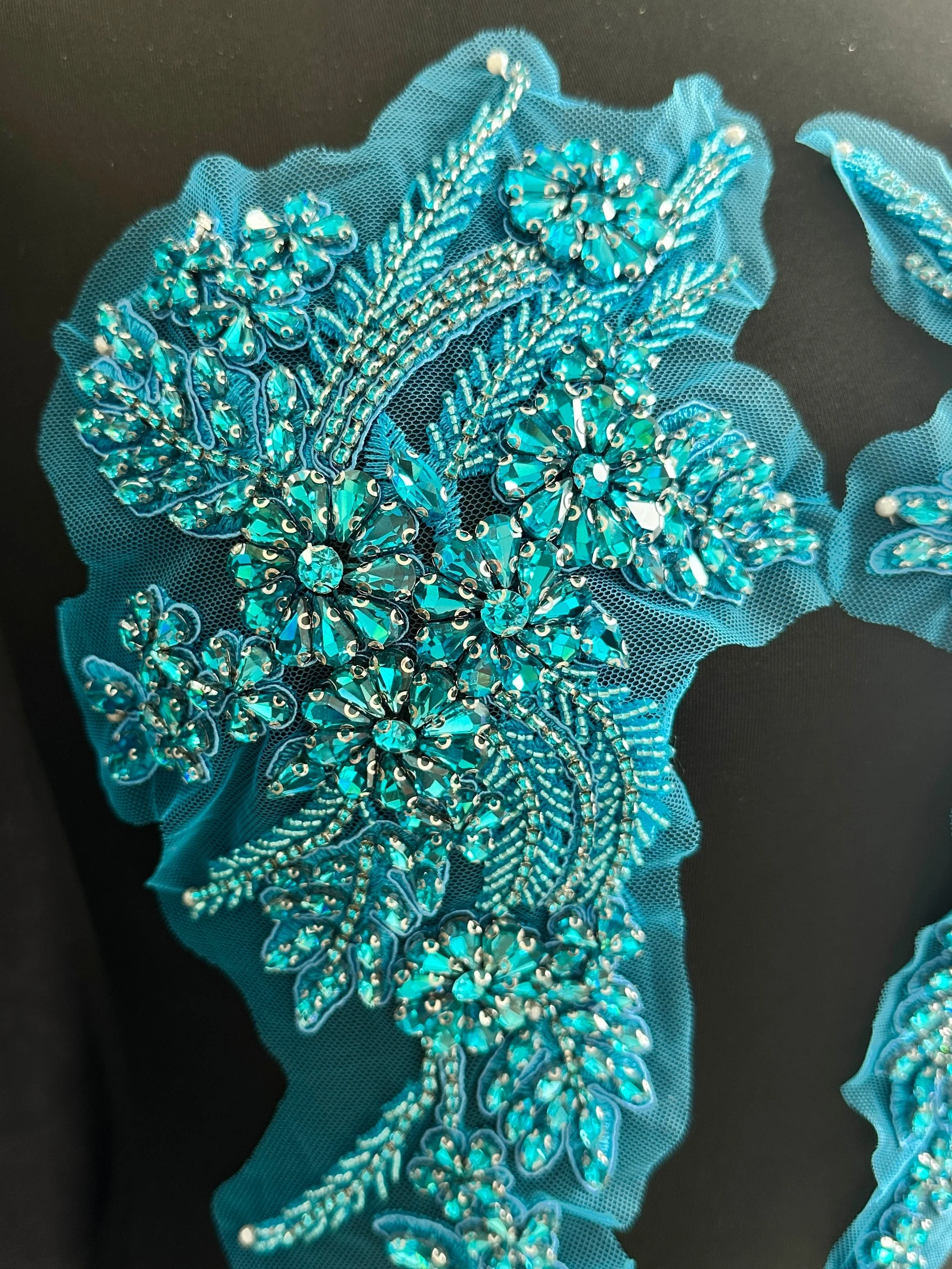 Gina Turquoise Rhinestone Applique - Image 6