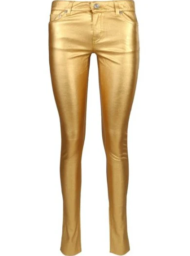 Gold 4 Way Stretch Faux Pleather - Image 2