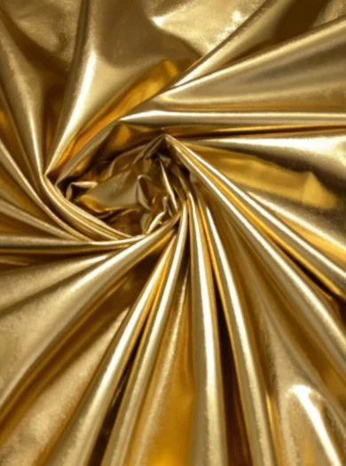 Gold 4 Way Stretch Faux Pleather - Image 5