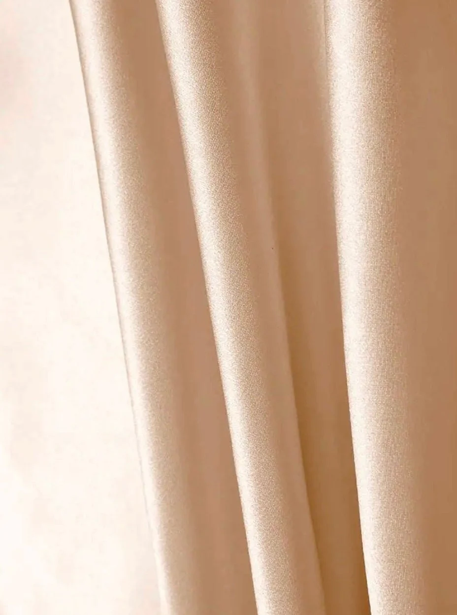 Gold Champagne Silky Stretch Satin - Image 10