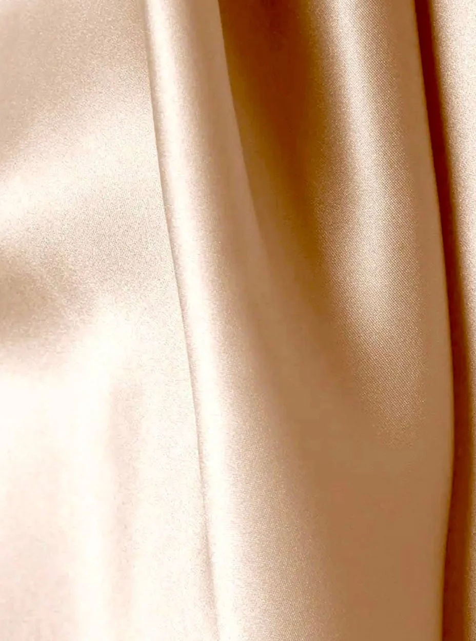 Gold Champagne Silky Stretch Satin - Image 8