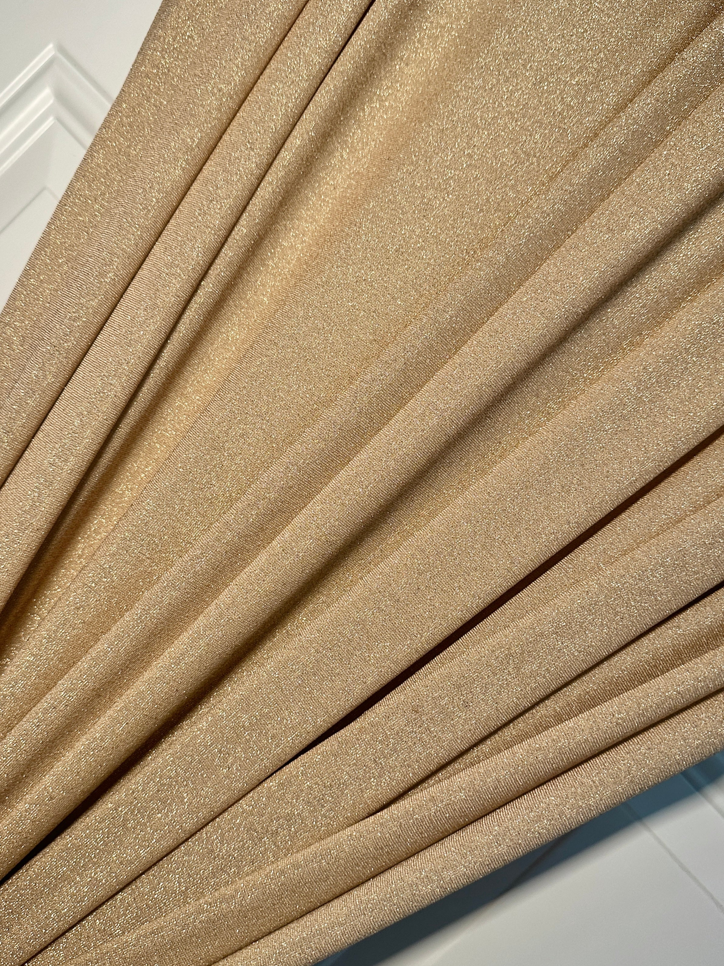 Gold Champagne Spandex Lurex Knit - Image 4