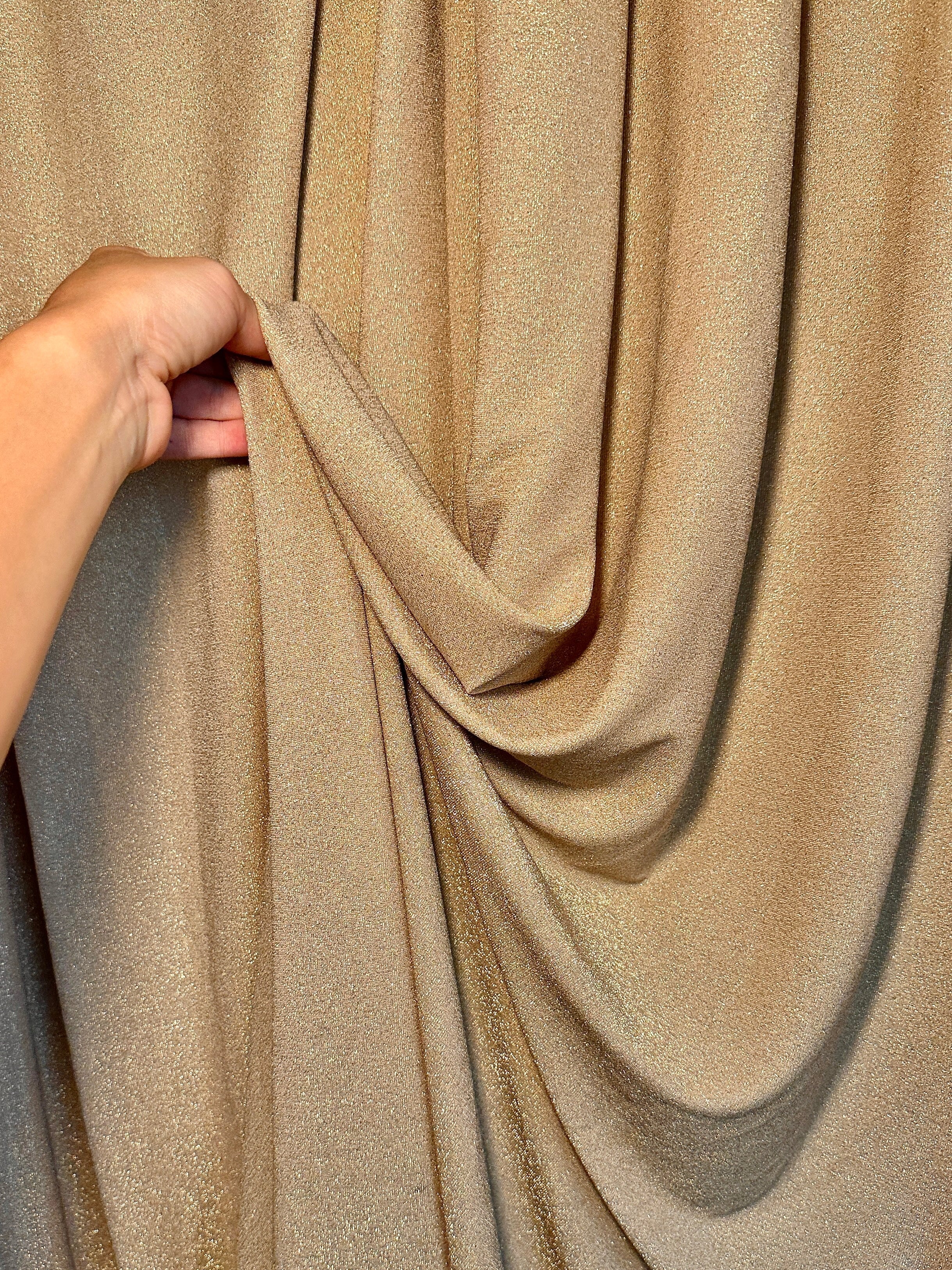 Gold Champagne Spandex Lurex Knit - Image 5