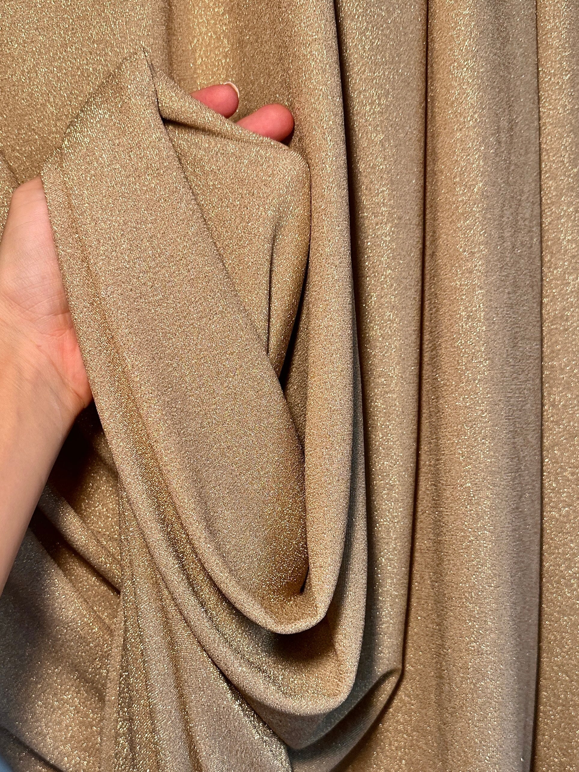 Gold Champagne Spandex Lurex Knit - Image 6