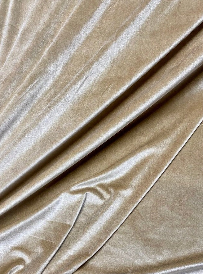 Gold Champagne Stretch Velvet - Image 3