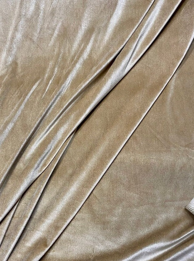 Gold Champagne Stretch Velvet - Image 5