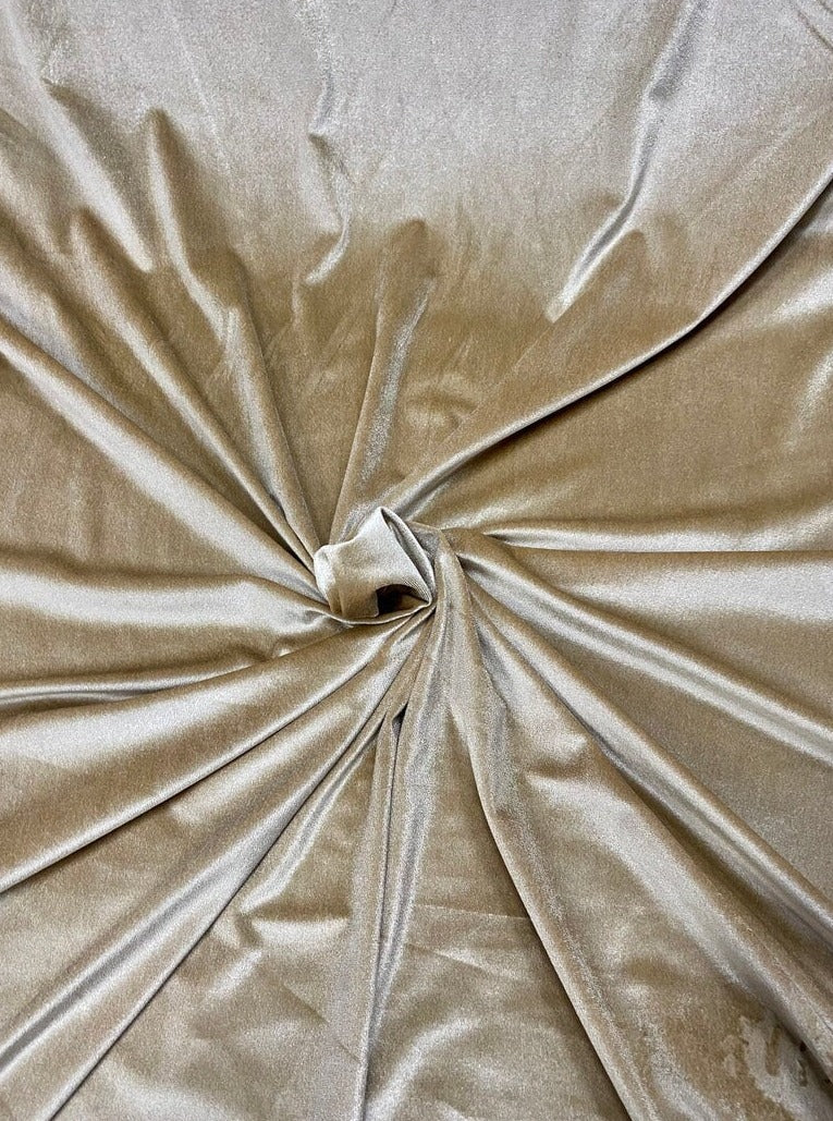 Gold Champagne Stretch Velvet - Image 6