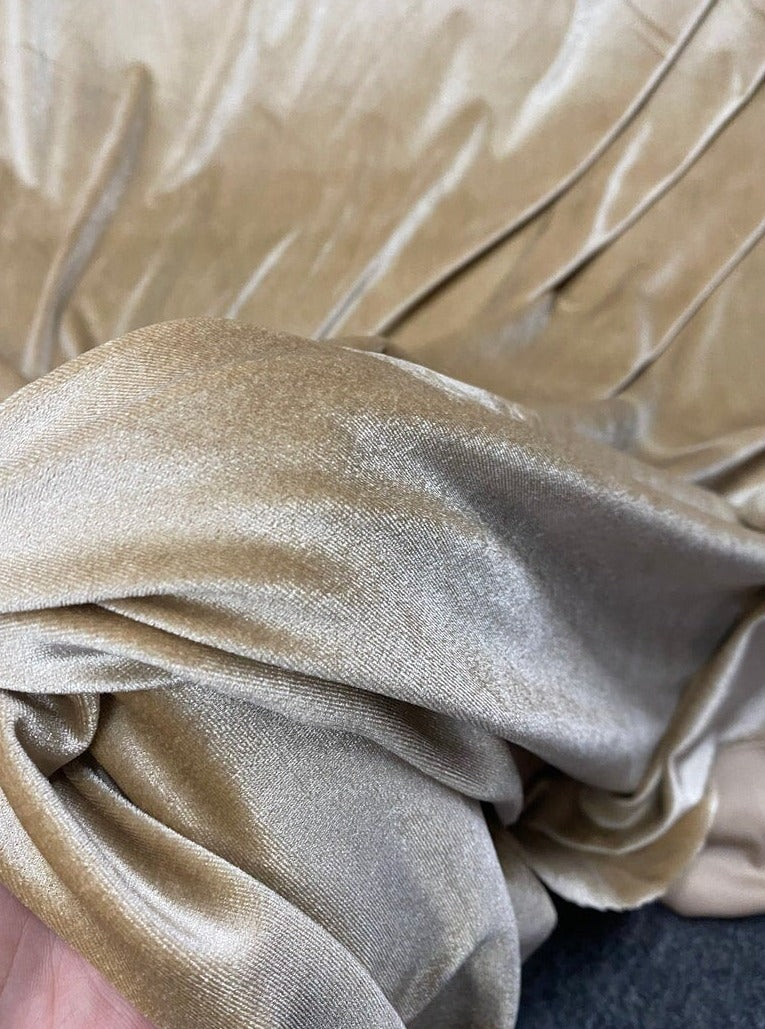 Gold Champagne Stretch Velvet - Image 7