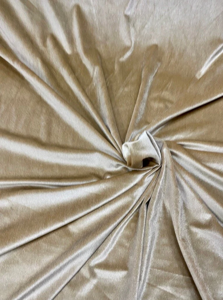 Gold Champagne Stretch Velvet - Image 8