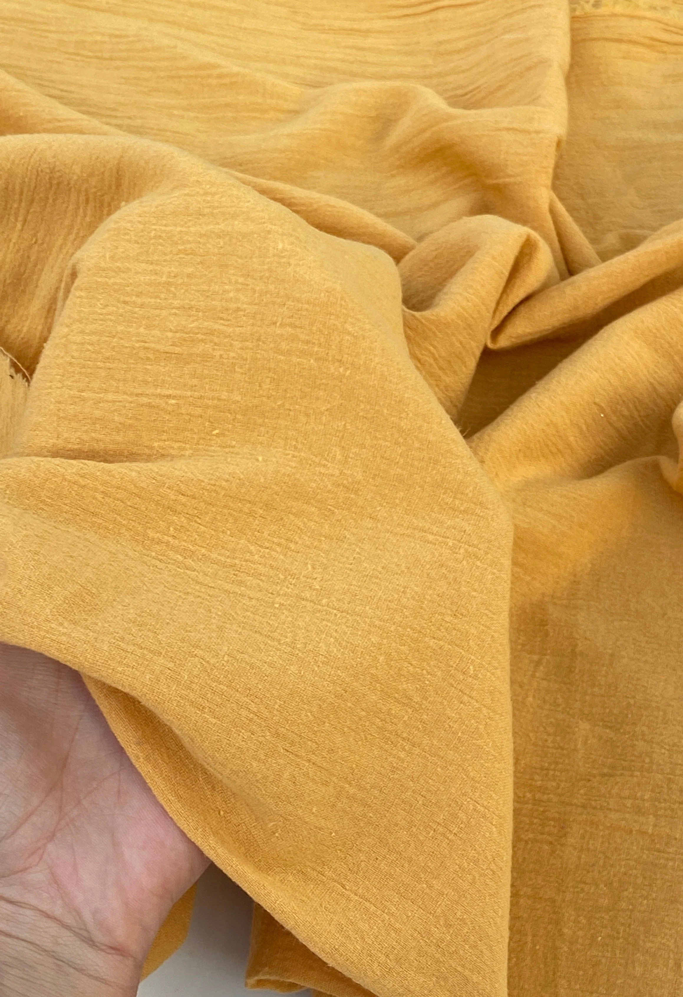 Gold Crinkle Cotton Gauze - Image 3