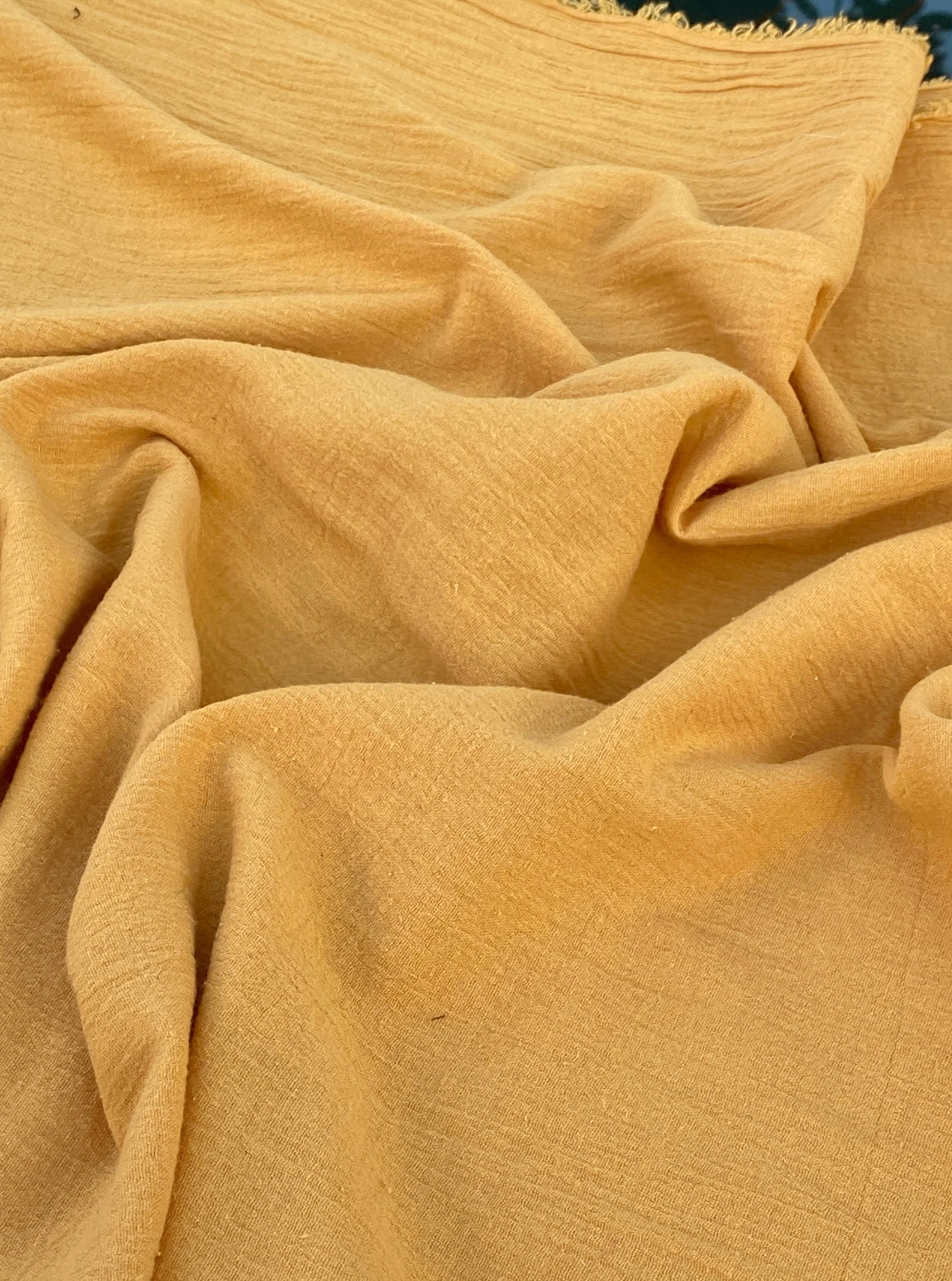 Gold Crinkle Cotton Gauze - Image 4
