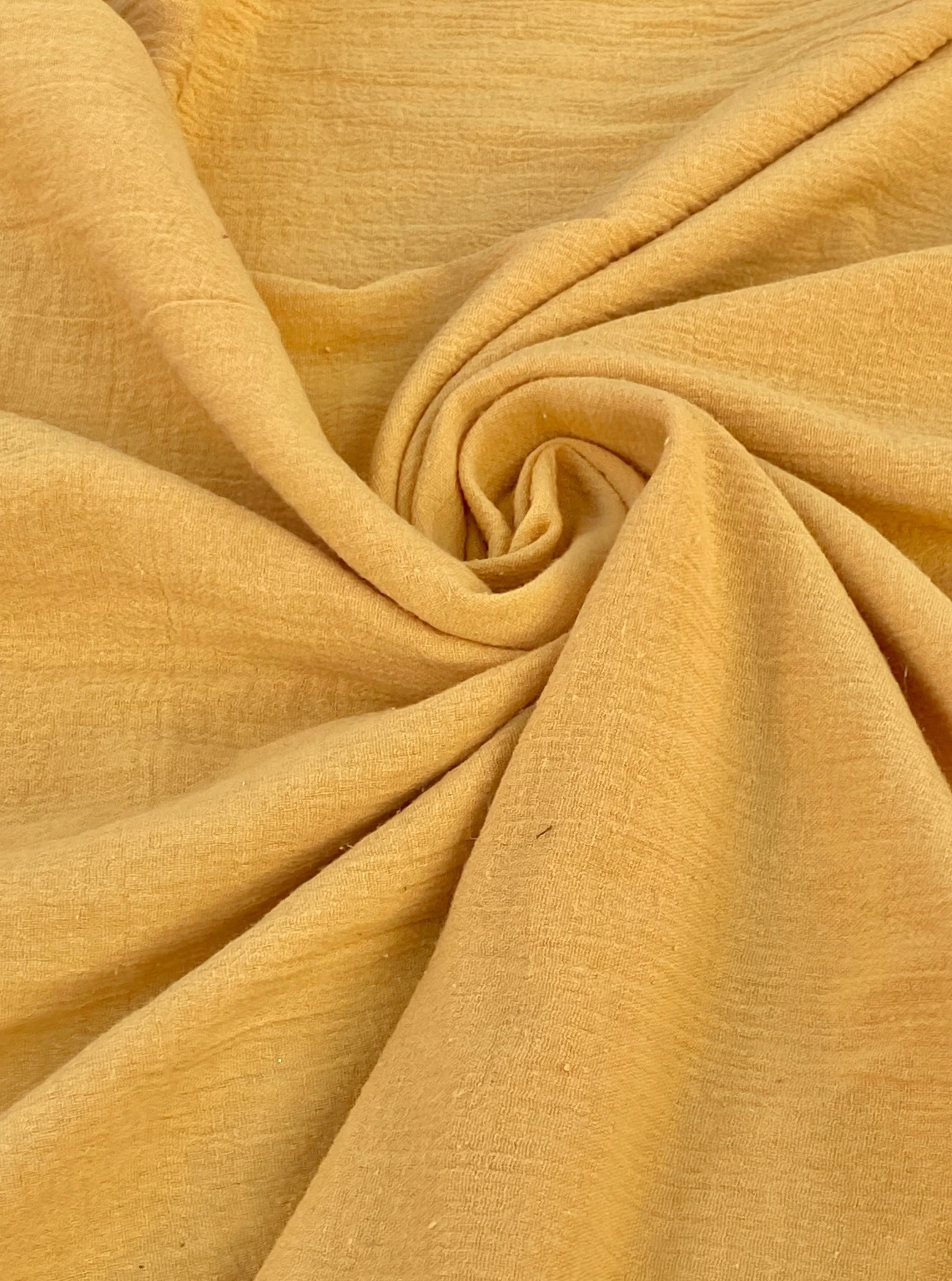 Gold Crinkle Cotton Gauze - Image 7