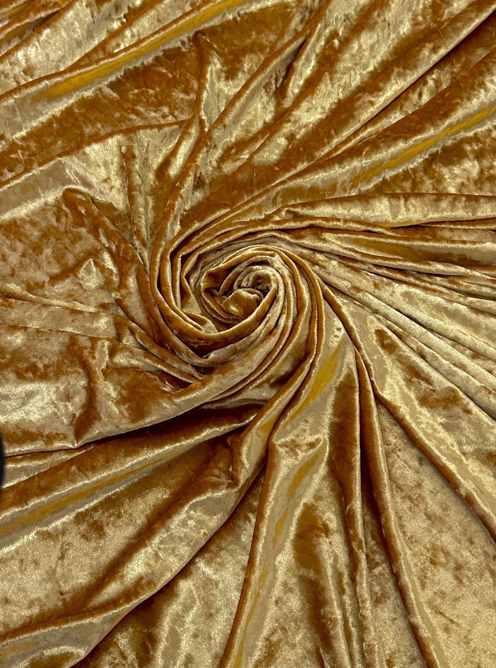 Gold Stretch Crushed Velvet - Image 2