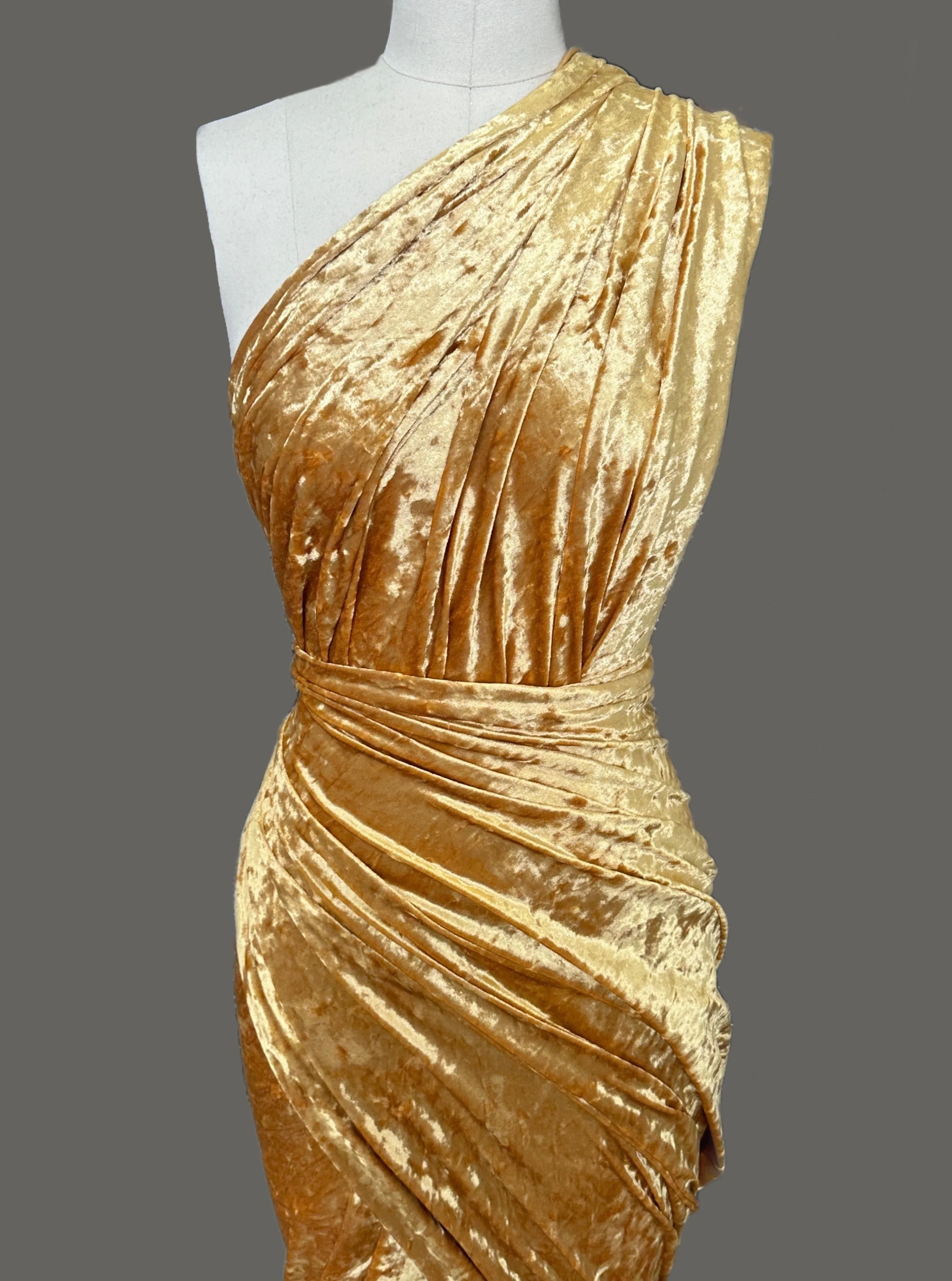Gold Stretch Crushed Velvet - Image 6