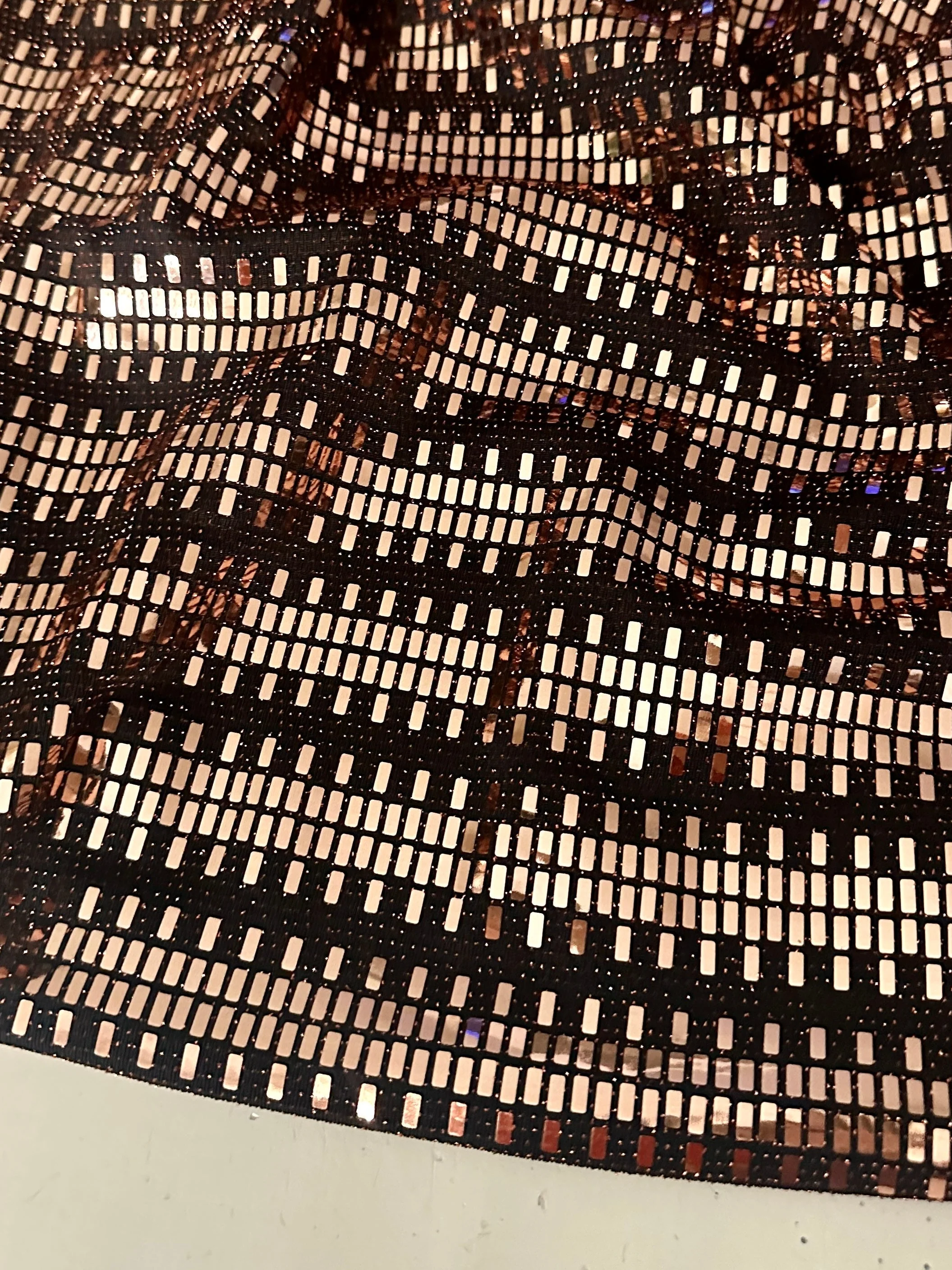 Gold Foiled Mirror Sequins on Knit - Image 4