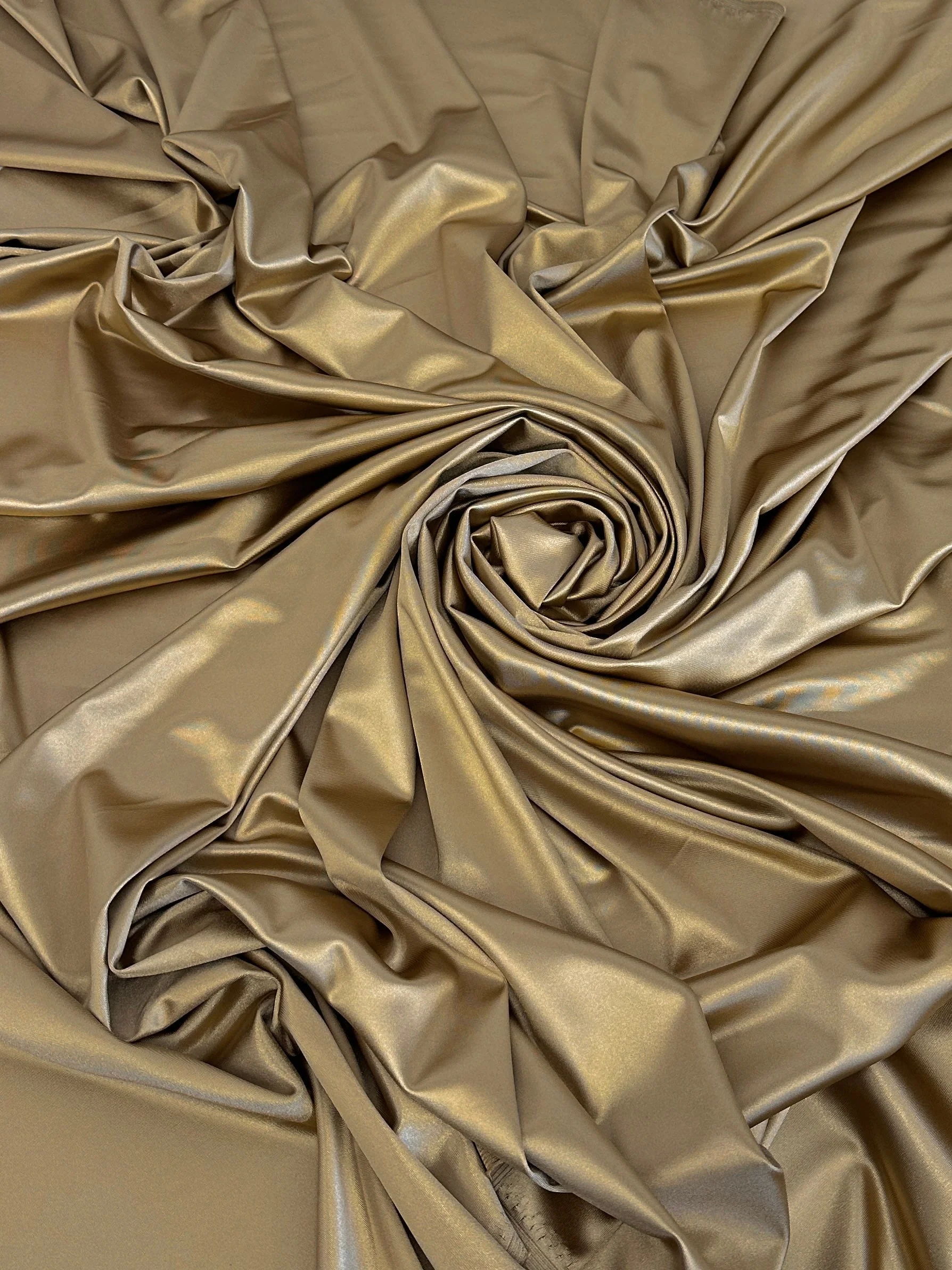 Gold Luxury Silky Stretch Satin - Image 3