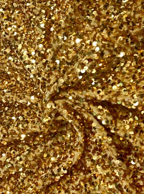 Bright Gold Sequin on Velvet - Image 3