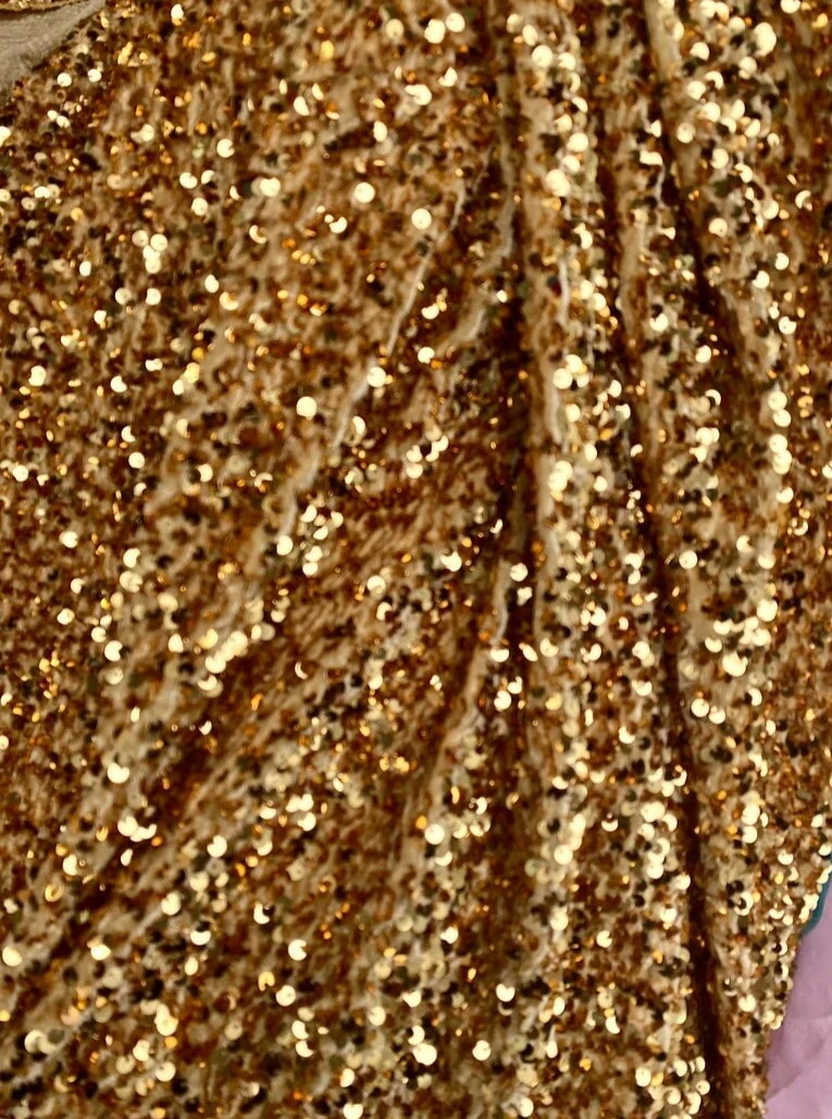 Bright Gold Sequin on Velvet - Image 4