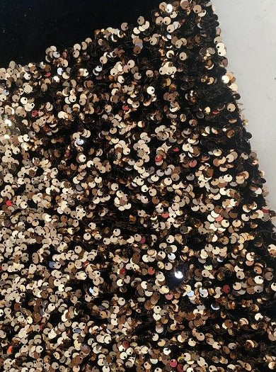 Gold Champagne Sequin on Velvet - Image 10