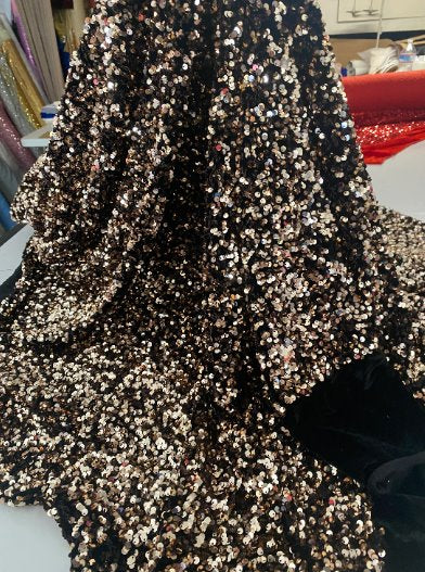 Gold Champagne Sequin on Velvet - Image 3