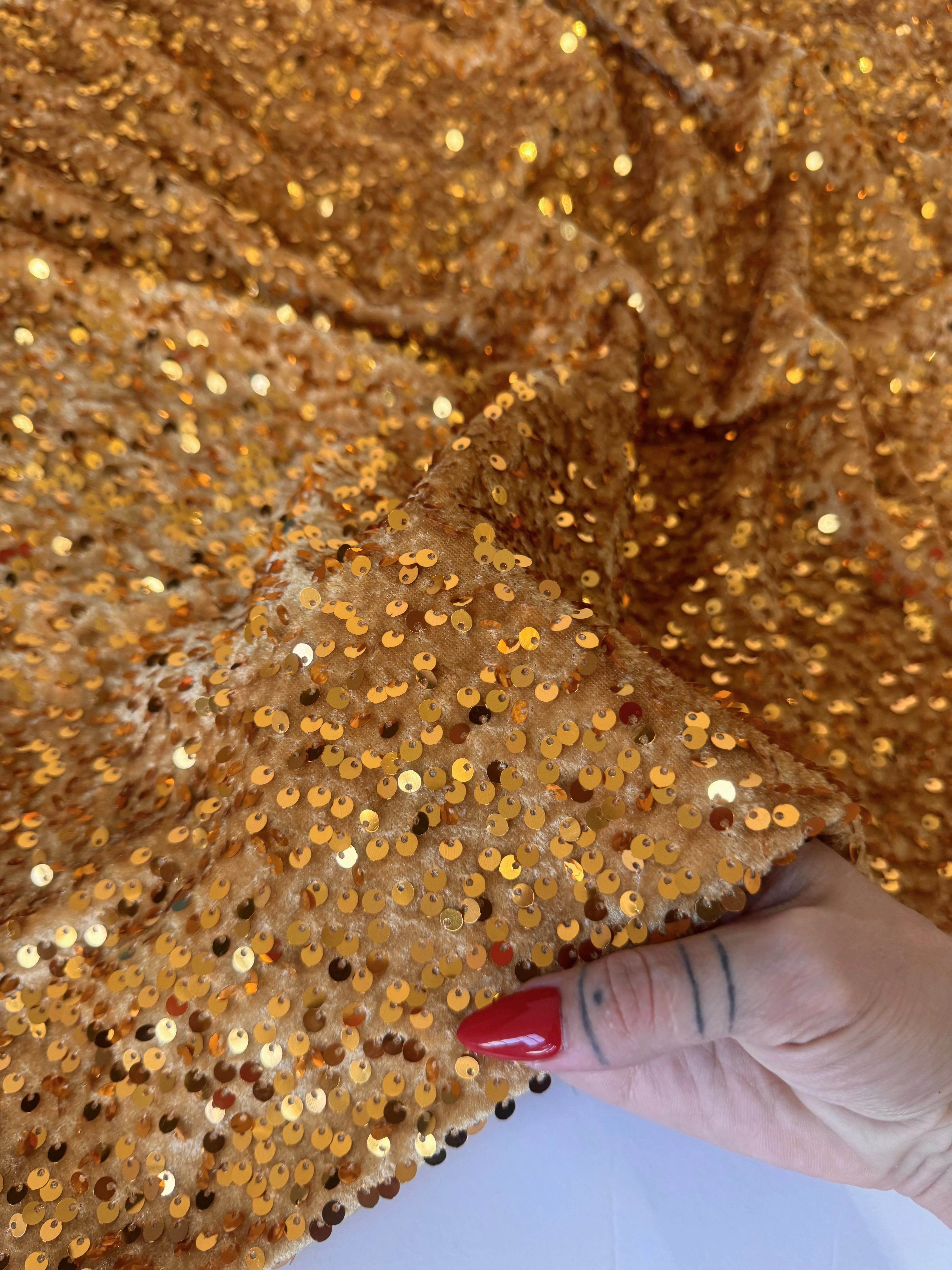 Gold Sequins Velvet - Image 6