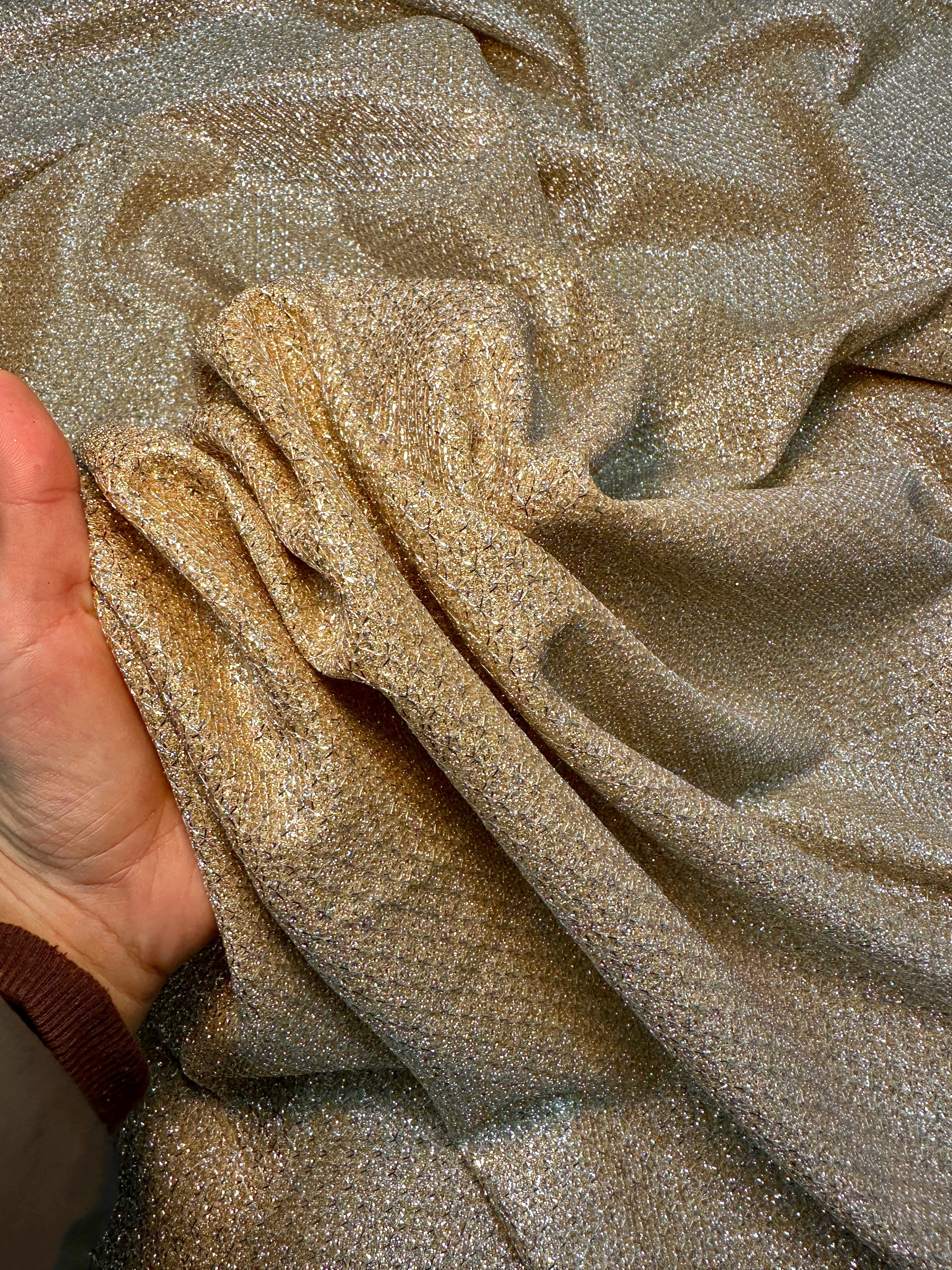 Gold Crackle Shimmery Lurex - Image 3