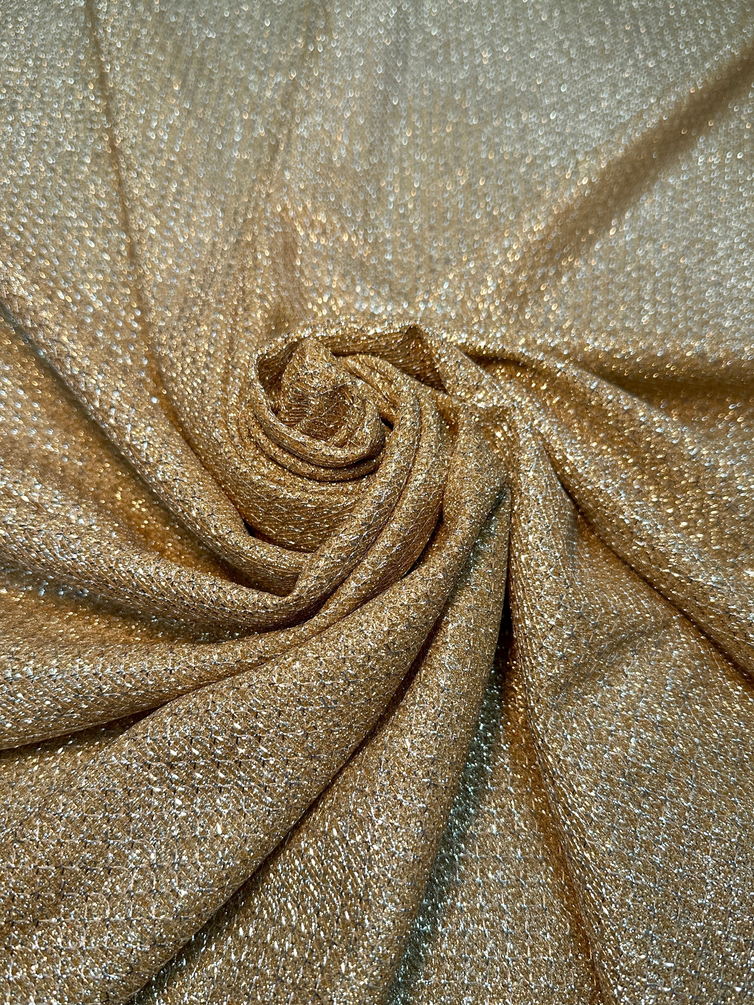 Gold Crackle Shimmery Lurex - Image 5
