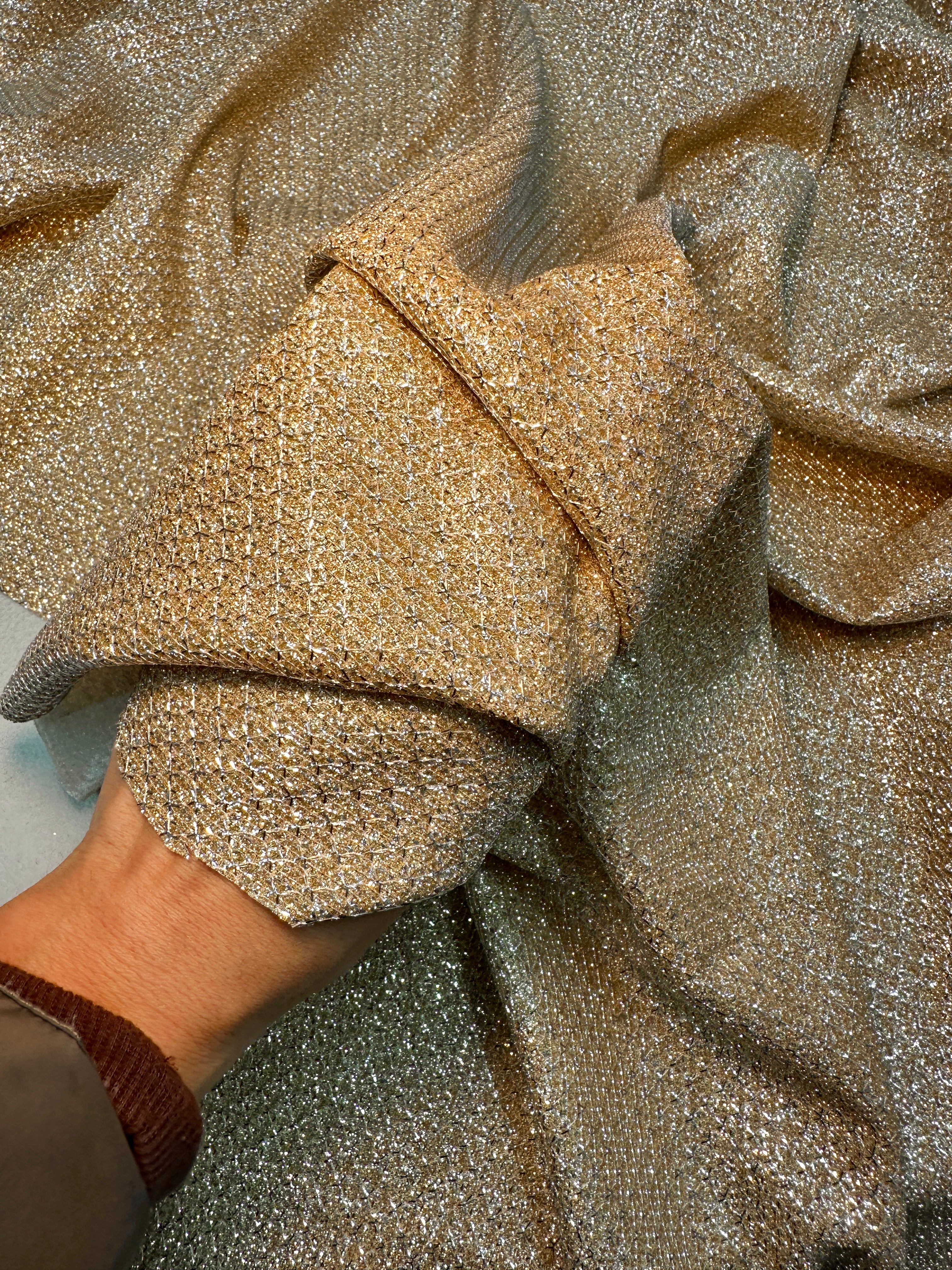 Gold Crackle Shimmery Lurex - Image 7