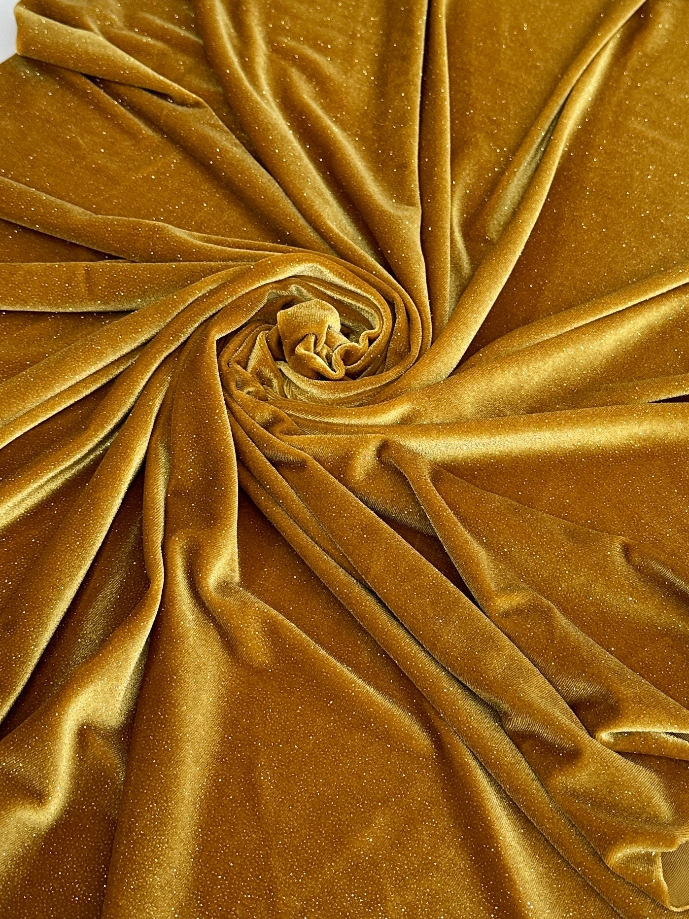 Gold Shimmery Stretch Velvet - Image 6
