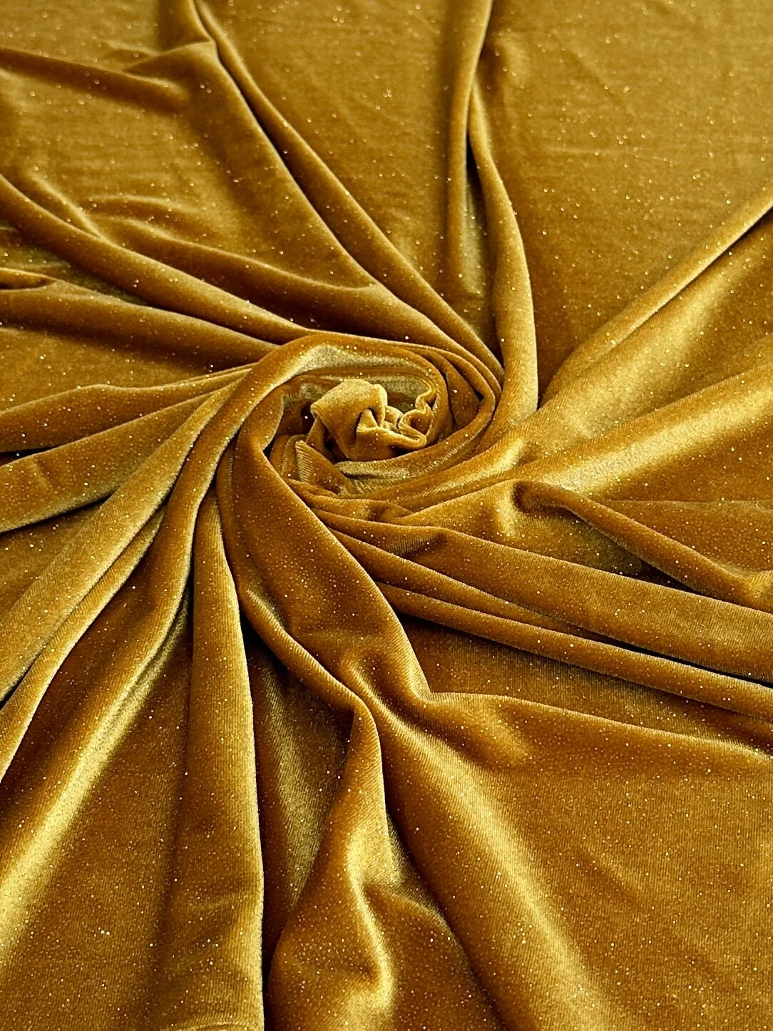 Gold Shimmery Stretch Velvet - Image 8