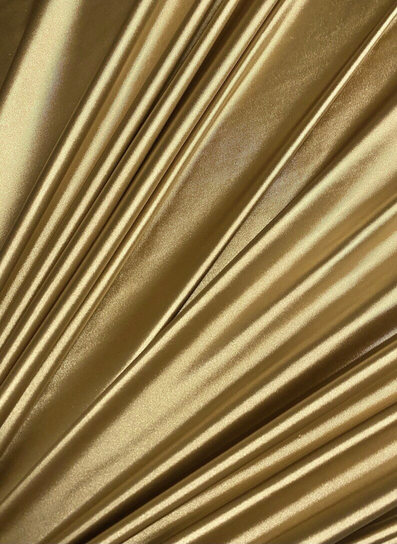 Gold Shiny Nylon Spandex - Image 10
