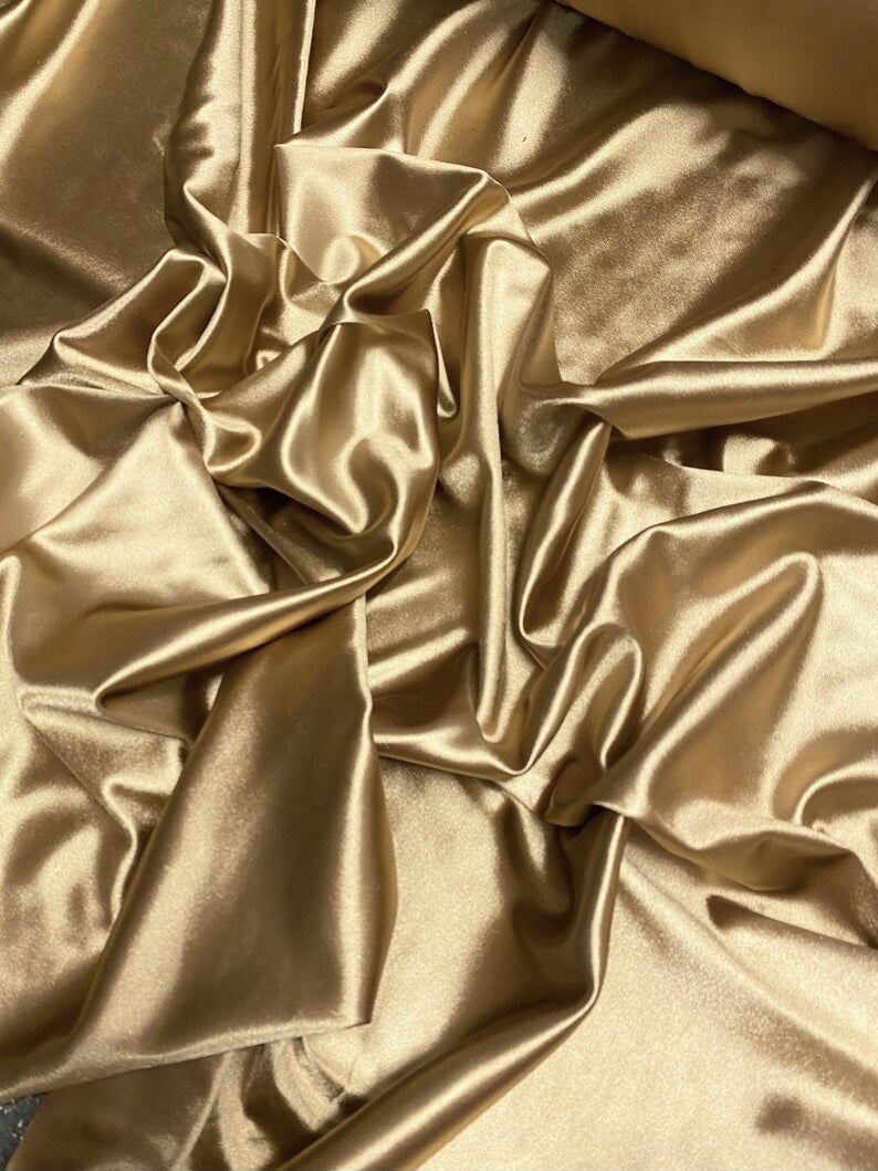 Gold Shiny Nylon Spandex - Image 4