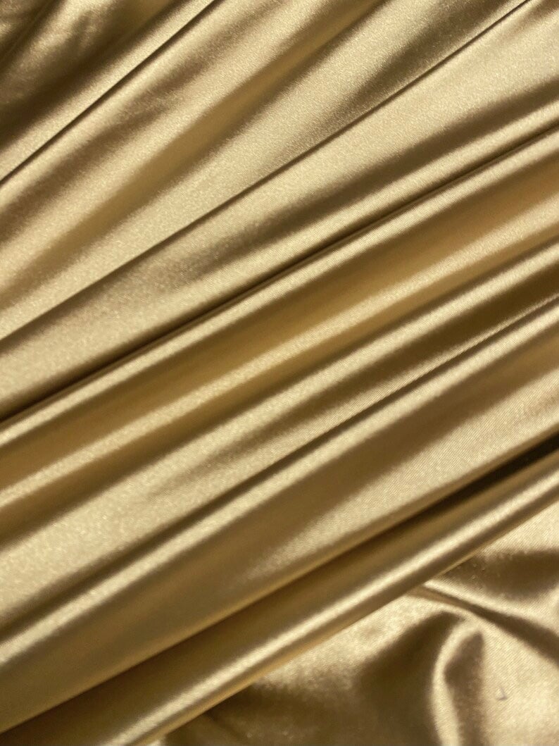 Gold Shiny Nylon Spandex - Image 5