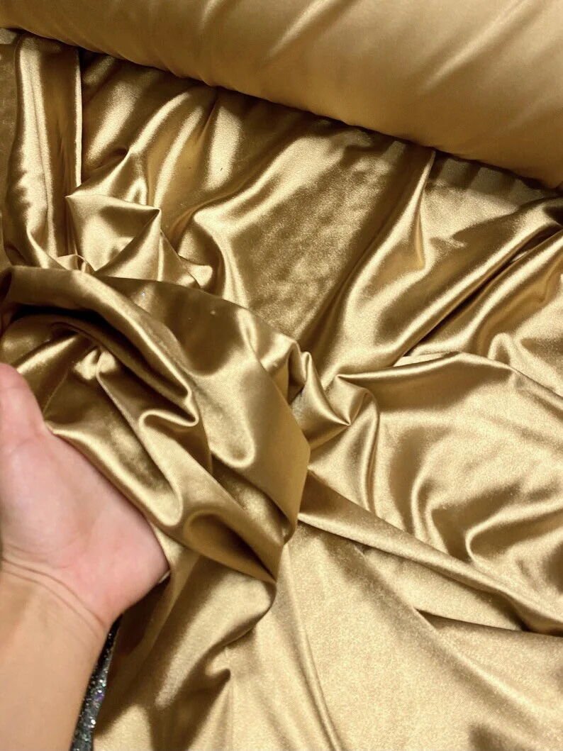 Gold Shiny Nylon Spandex - Image 7