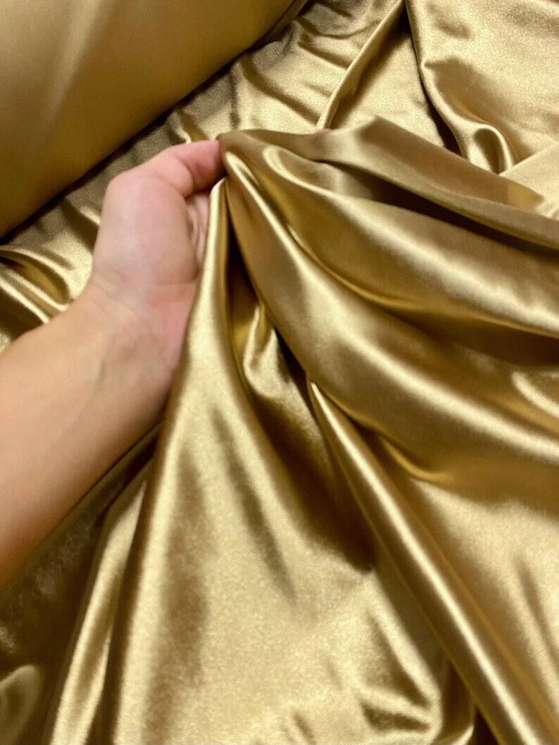 Gold Shiny Nylon Spandex - Image 9