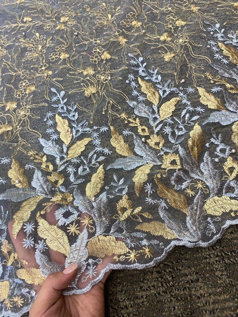 Gold/Silver Embroidered Lace - Image 6