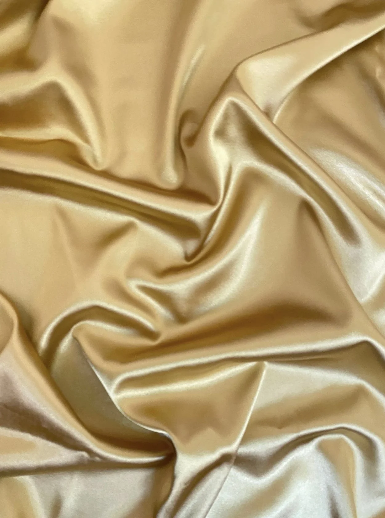 Gold Silky Stretch Satin