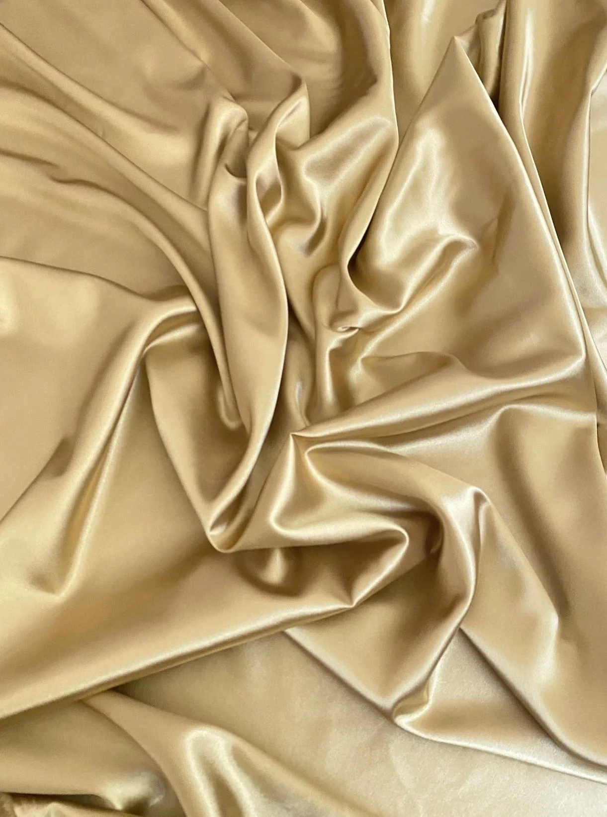 Gold Silky Stretch Satin - Image 2