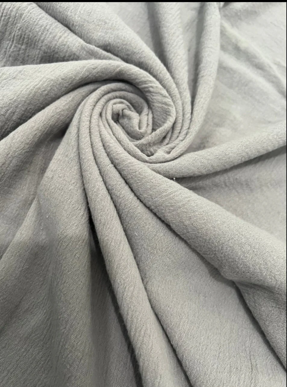 Gray Crinkle Cotton Gauze - Image 4