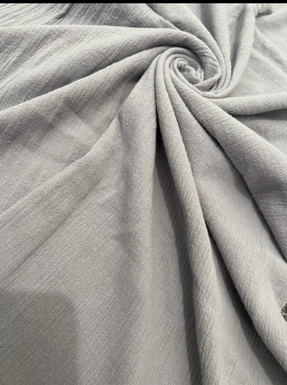 Gray Crinkle Cotton Gauze - Image 5
