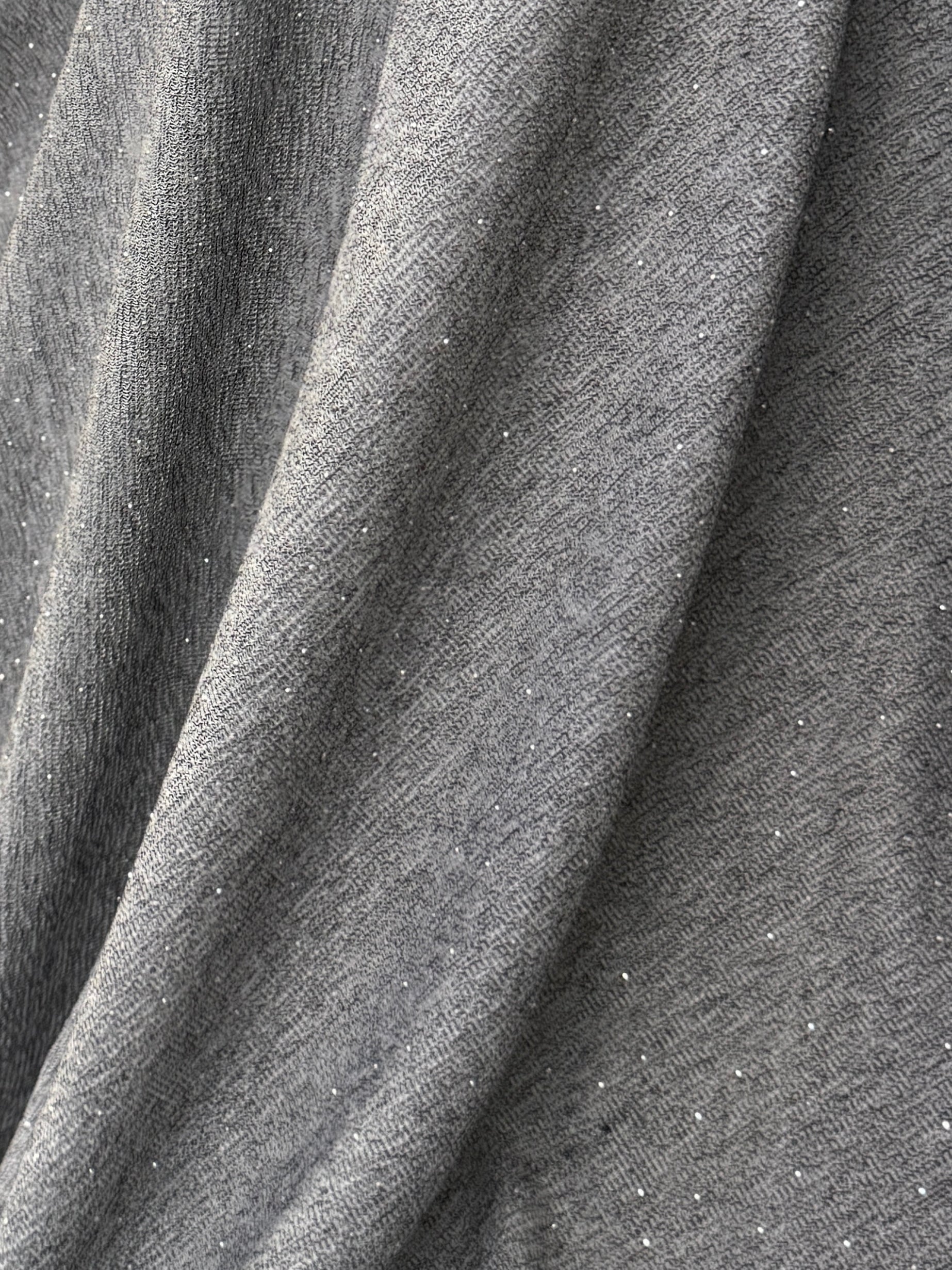 Gray Stardust Rhinestone Beaded Knit - Image 4