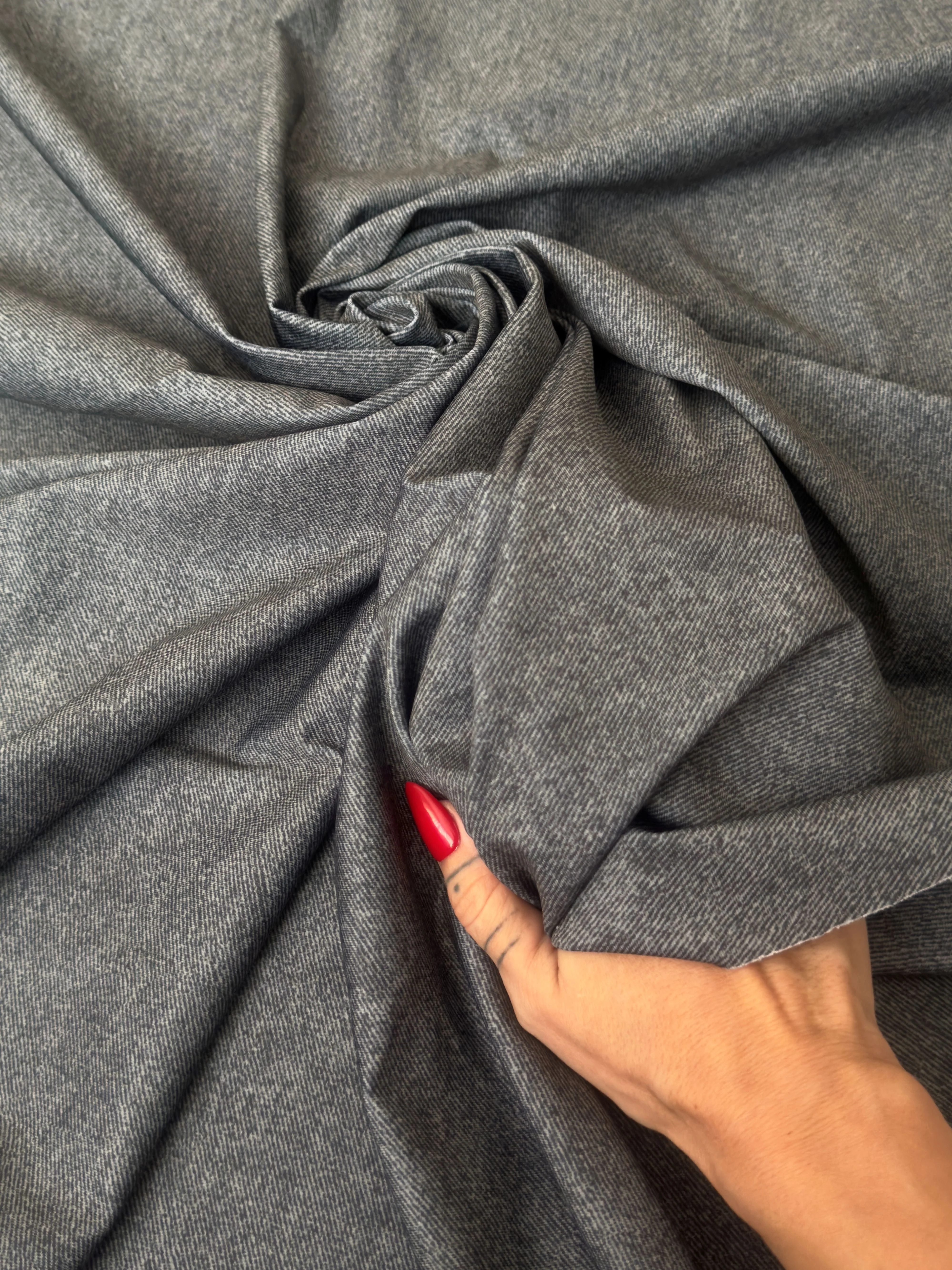 Gray Twill Pattern Nylon Spandex - Image 5