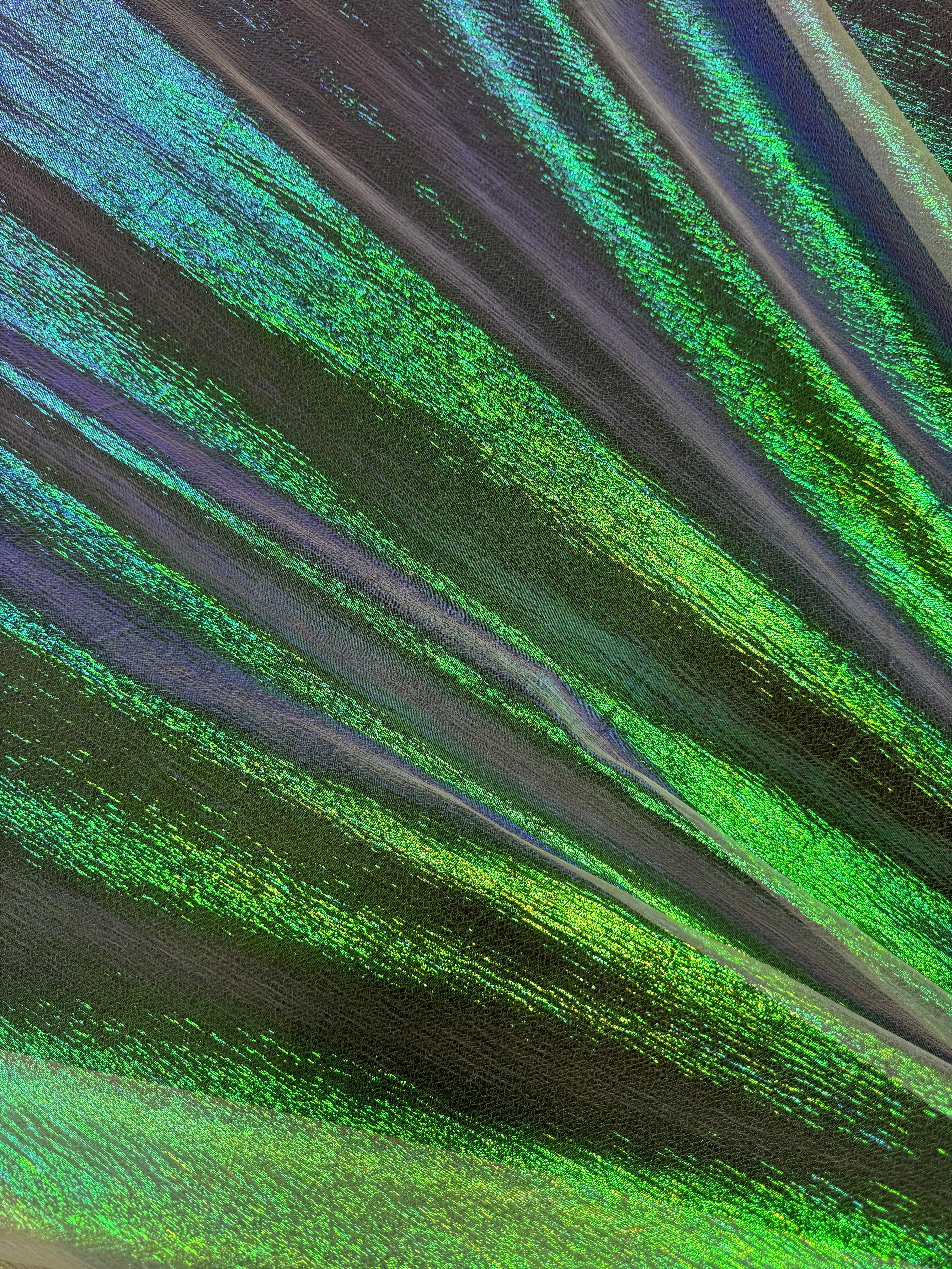 Green Iridescent Crushed Organza - Image 7